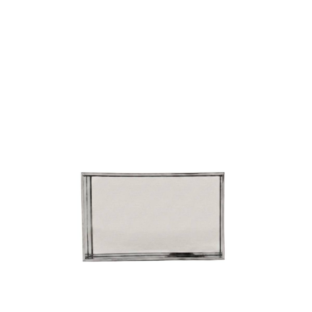 Plateau à facettes miroir 29x18cm, ORNAMI