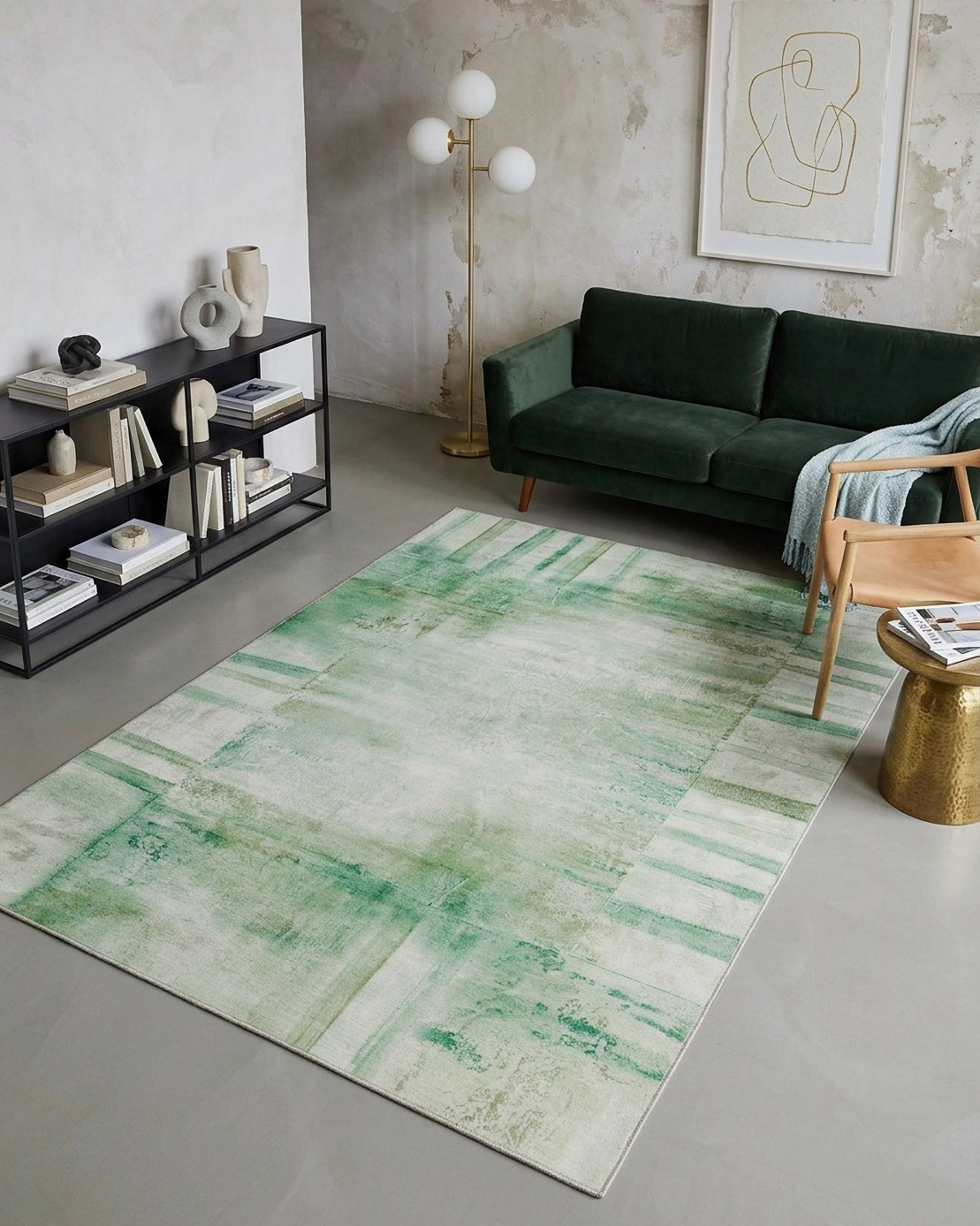 WECONhome Maui, tissé machine, coton, tapis tissé plat, certifié OEKO-TEX® (n° D20-0634) (70 x 120 cm, vert) , Maui, ESPRIT