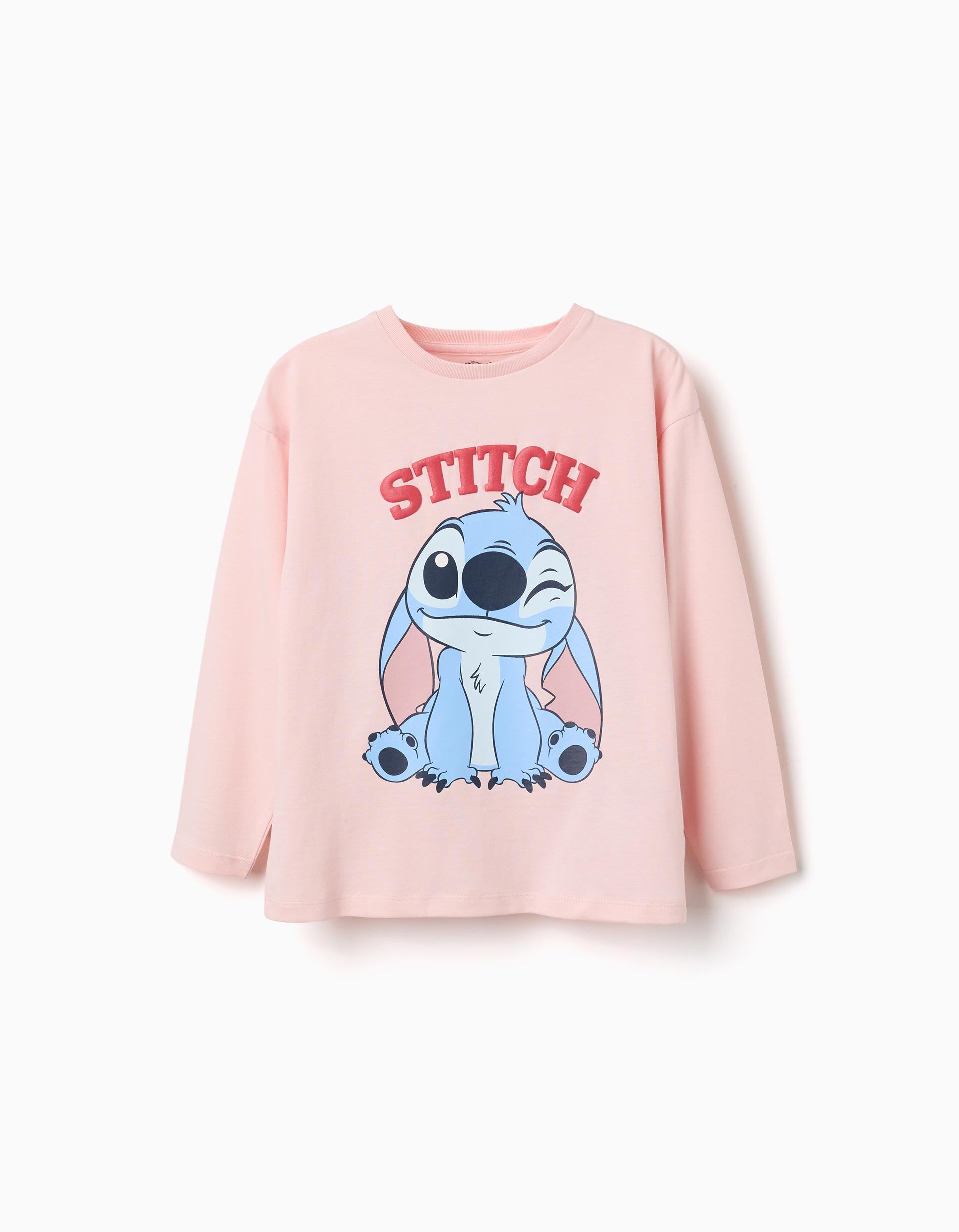 T-shirt en coton à manches longues avec imprimé Stitch, ZIPPY