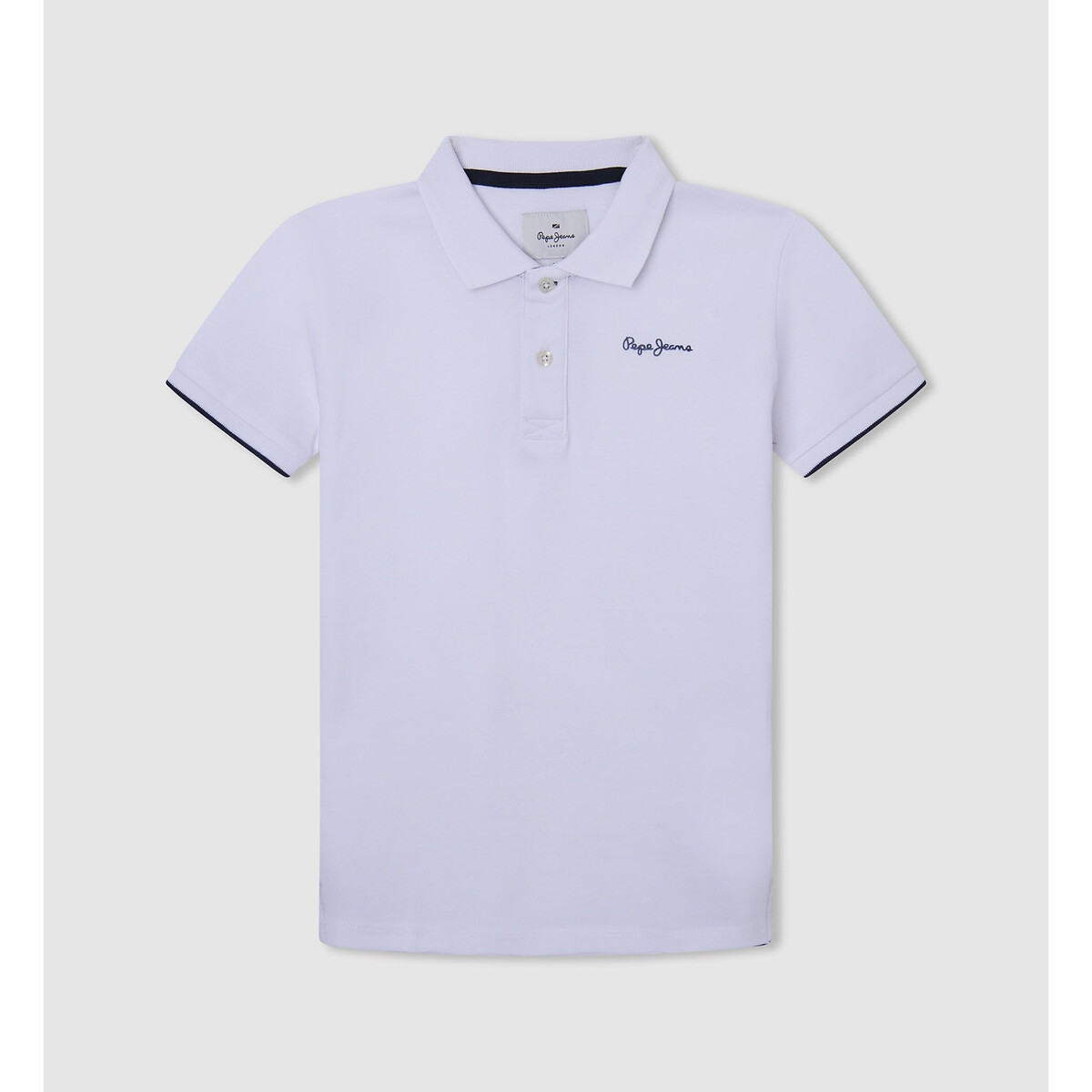 logo print polo shirt in cotton with short sleeves