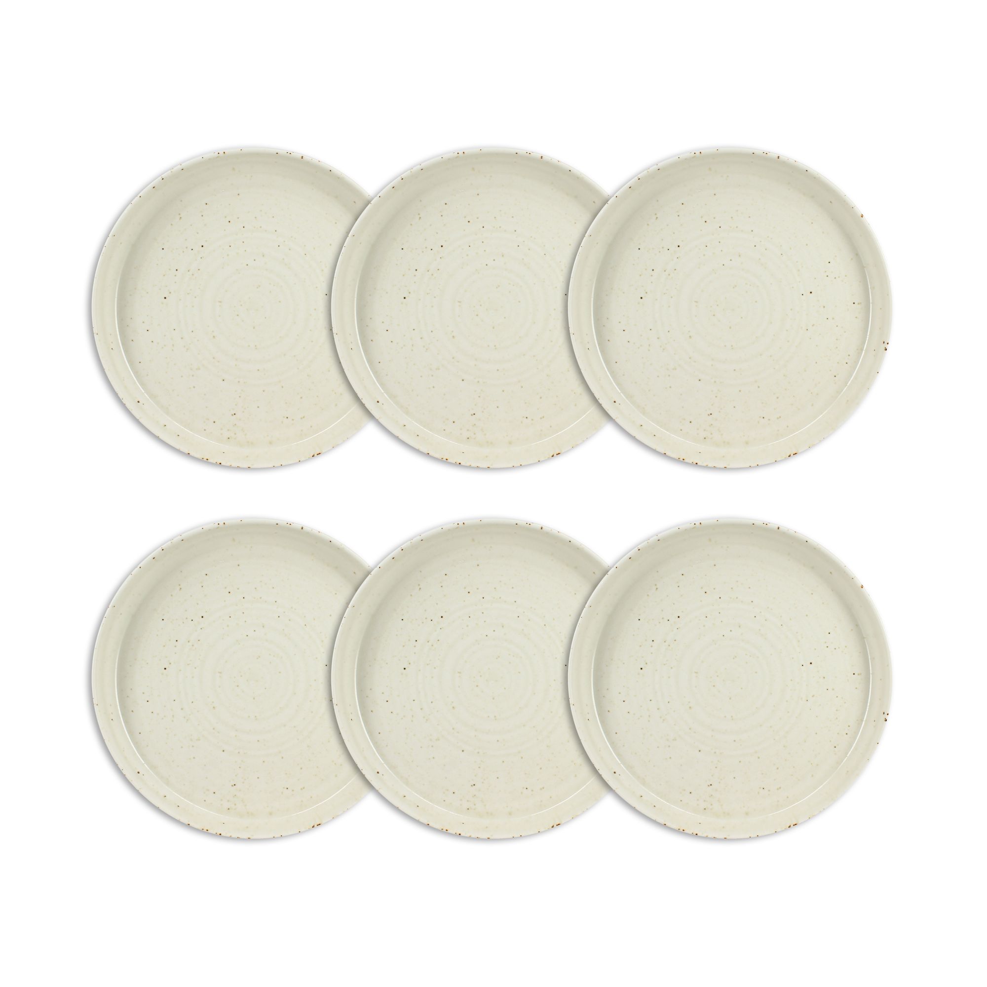 Lot de 6 assiettes à desserts 20,5cm en porcelaine, ORA, OGO LIVING