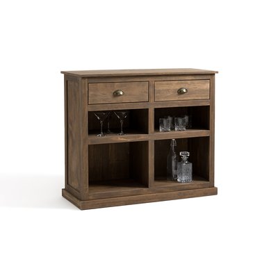Lunja Solid Pine 2--Drawer Bar Cabinet LA REDOUTE INTERIEURS