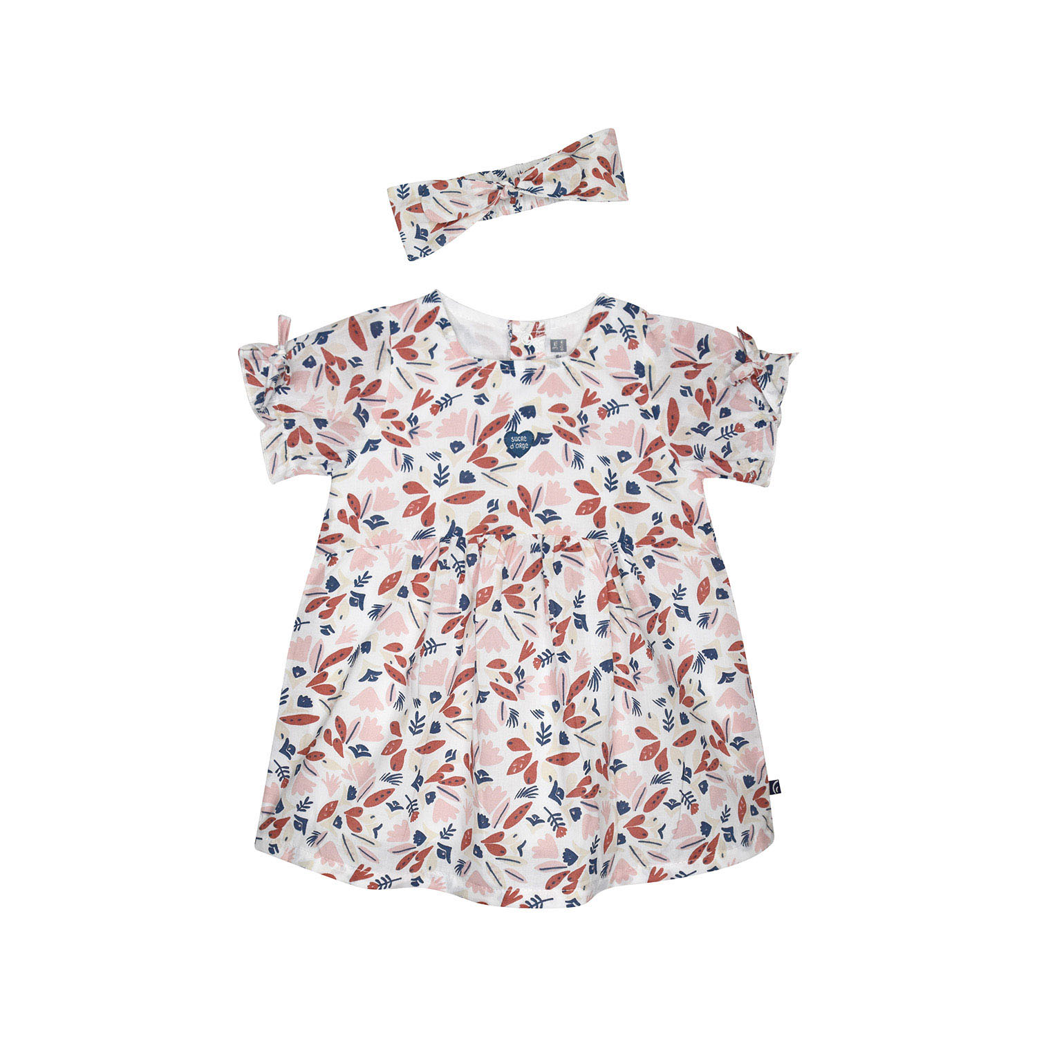 Robe bandeau giulia manches courtes bebe, SUCRE D'ORGE