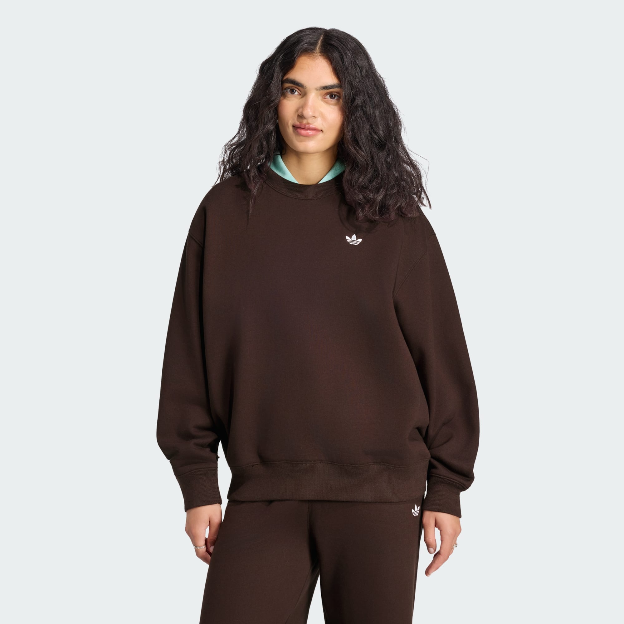 Sweat-Shirt Ras-Du-Cou Manches Longues Molleton Essentials, adidas Originals