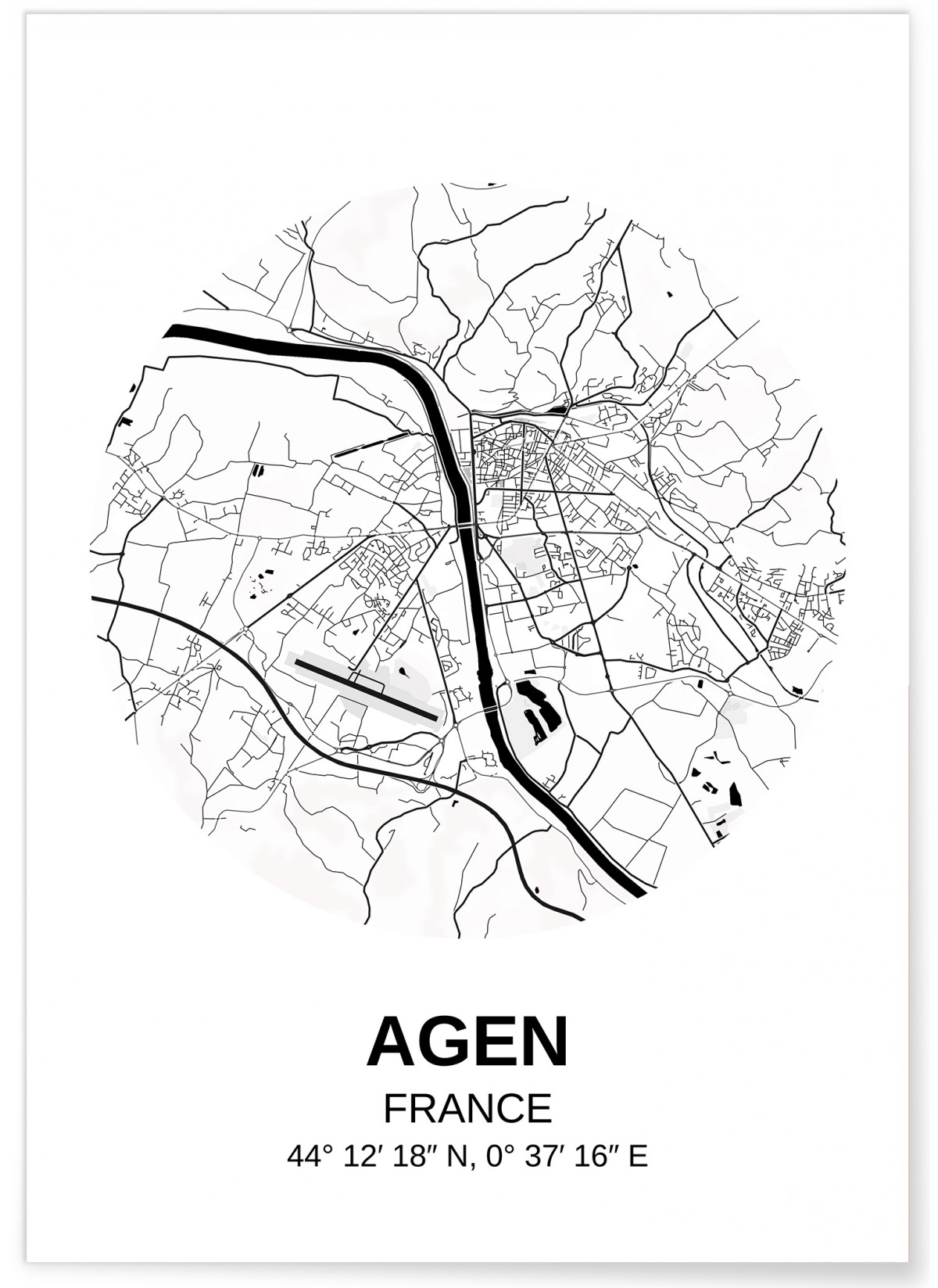 Affiche Carte Agen, L'AFFICHERIE