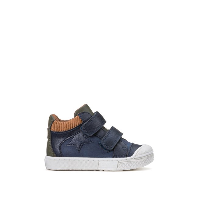 Kids high top trainers with touch 'n' close fastening, navy blue, La ...