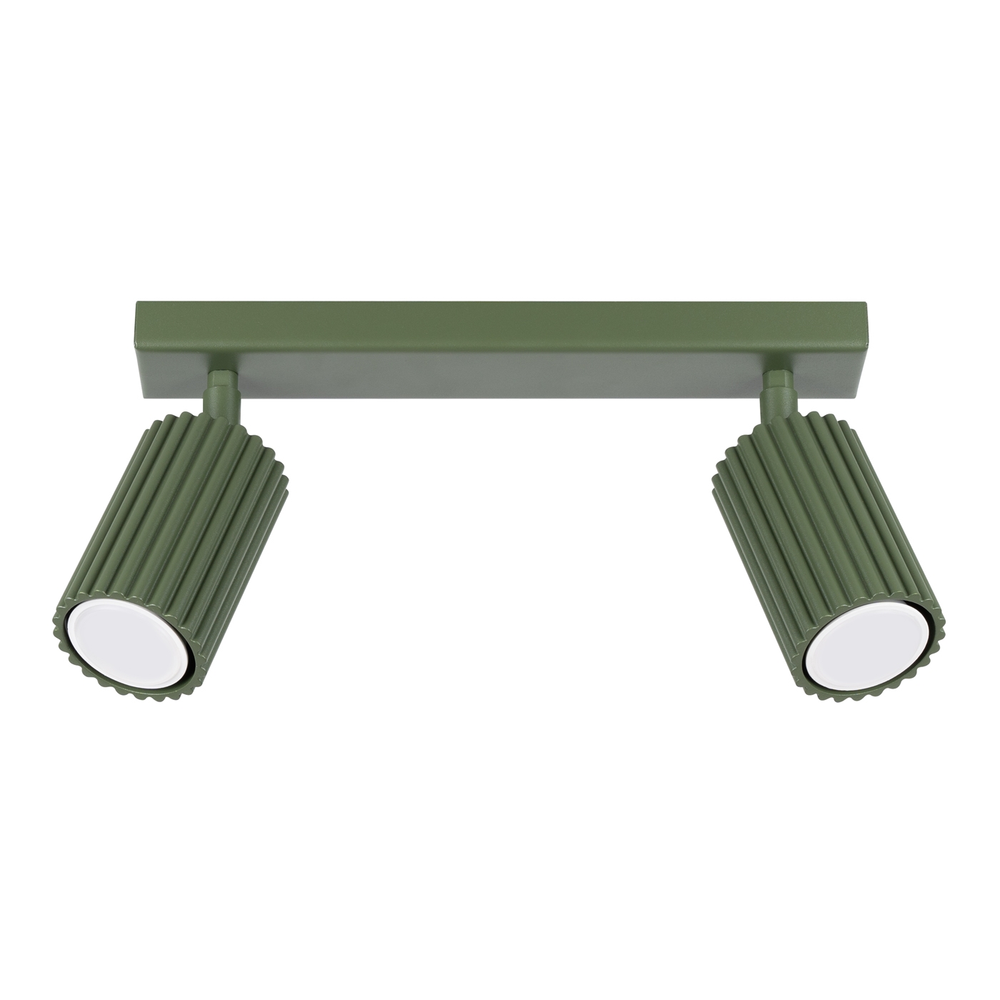 Plafonnier Aluminium Vert Olive GU10 2 Karbon, EDEN
