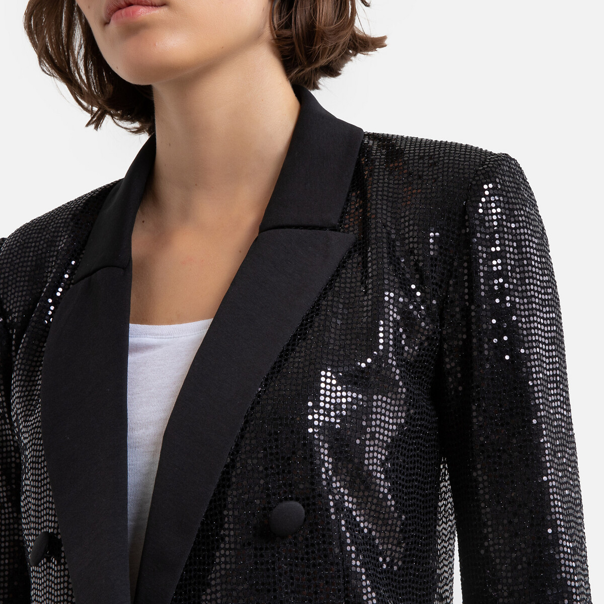 sequin tuxedo jacket womens