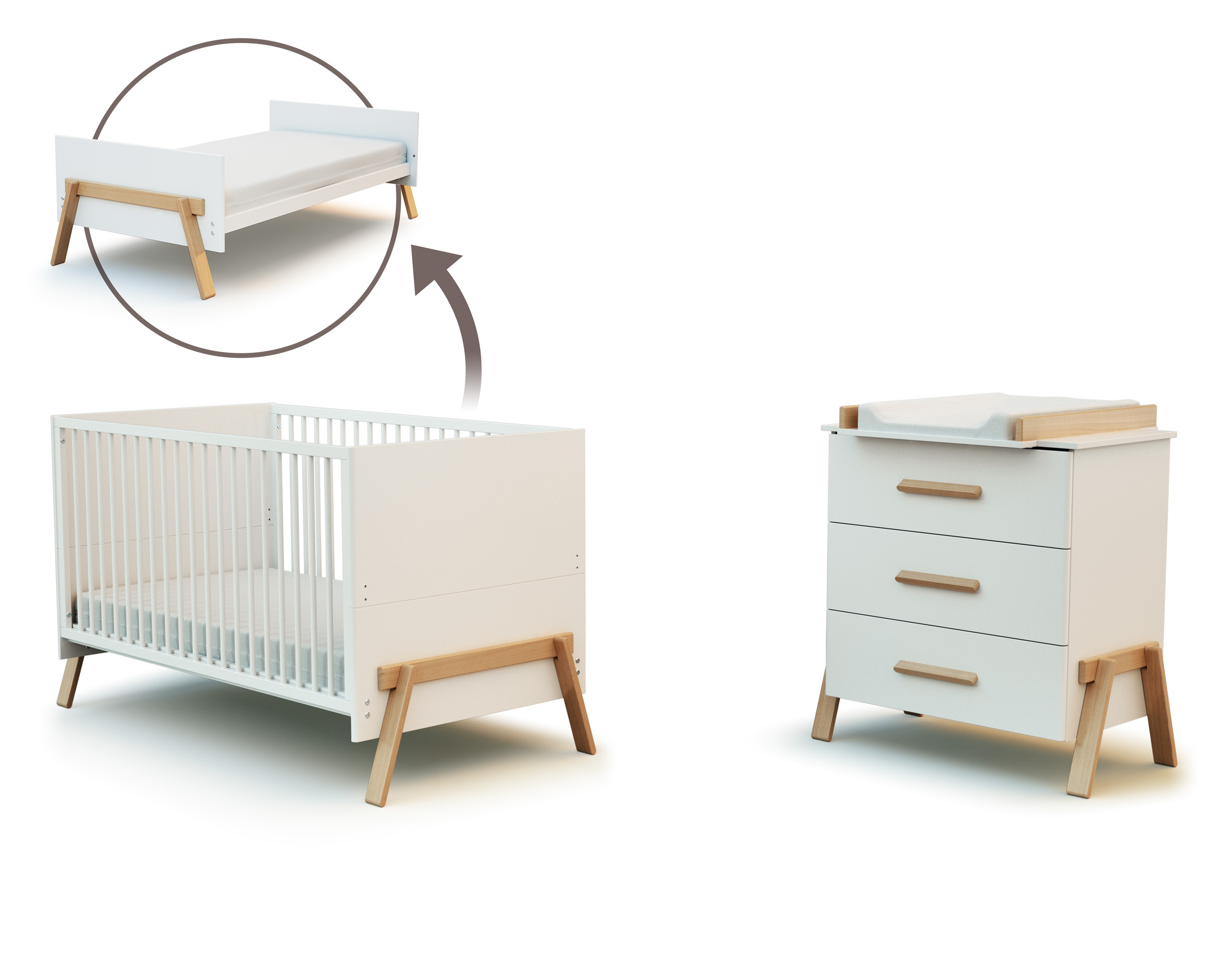 Grand Duo 3 tiroirs en bois CANAILLE, AT4
