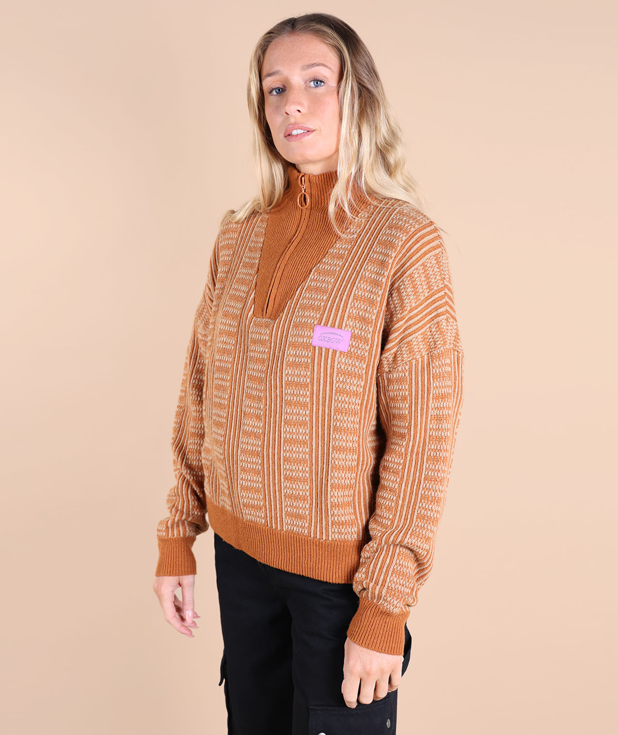 Pull turtleneck demi zippé TANNING, OXBOW