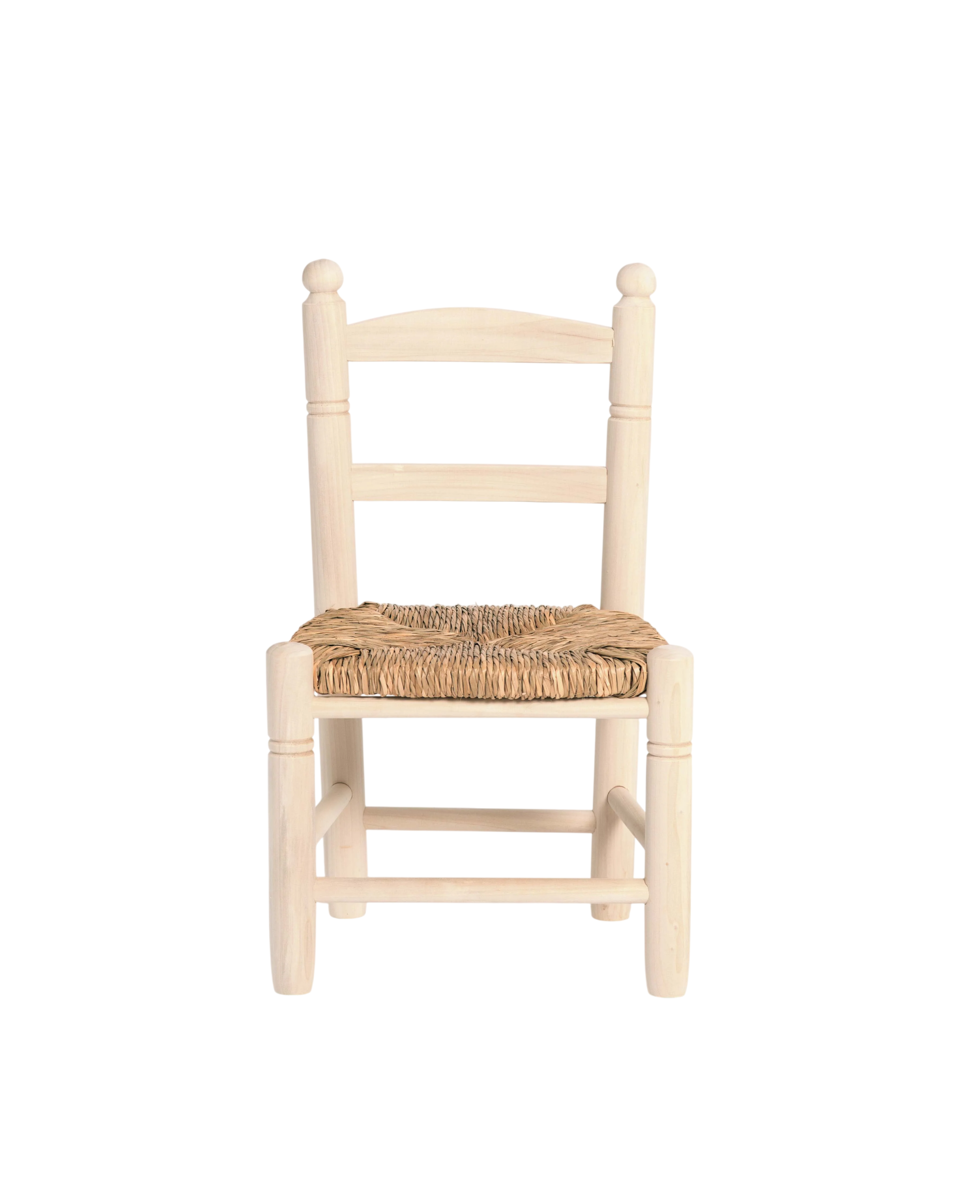 Chaise enfant peuplier et paille blanche - ZARETH, HANNUN
