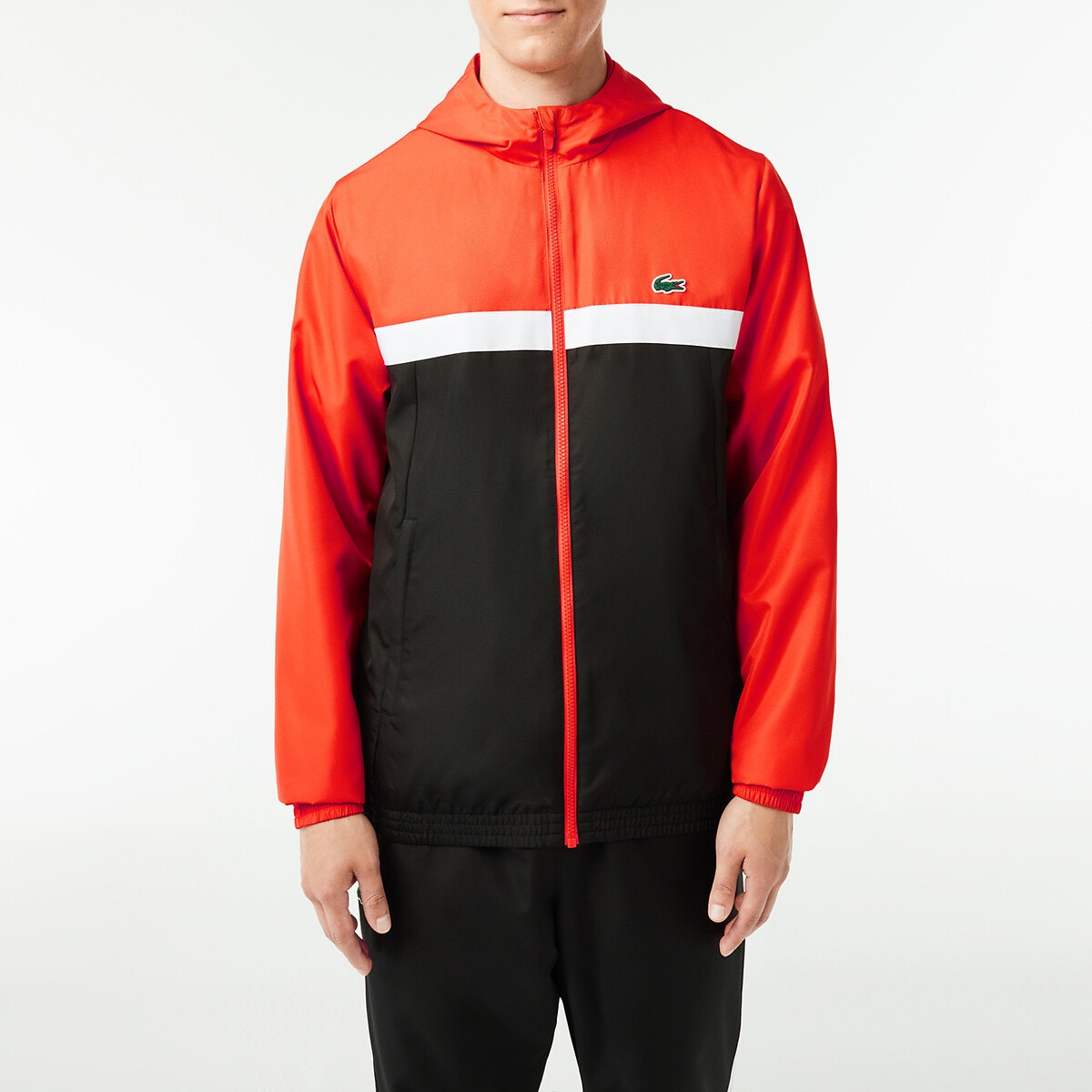 Survetement lacoste noir orange hot sale