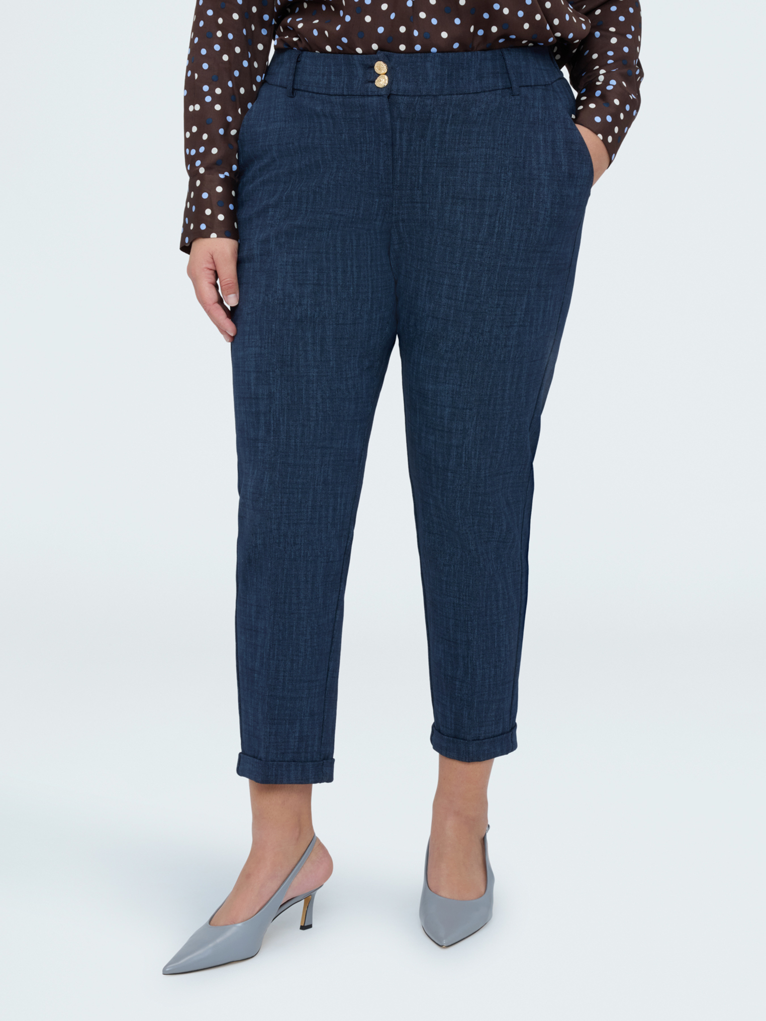 Pantalon Carrot Fit en Punto Milano, FIORELLA RUBINO
