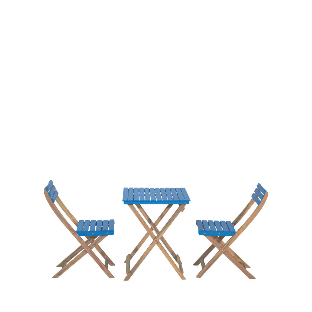 Ensemble table de jardin pliante bistrot et 2 chaises en bois- DANA, DRAWER
