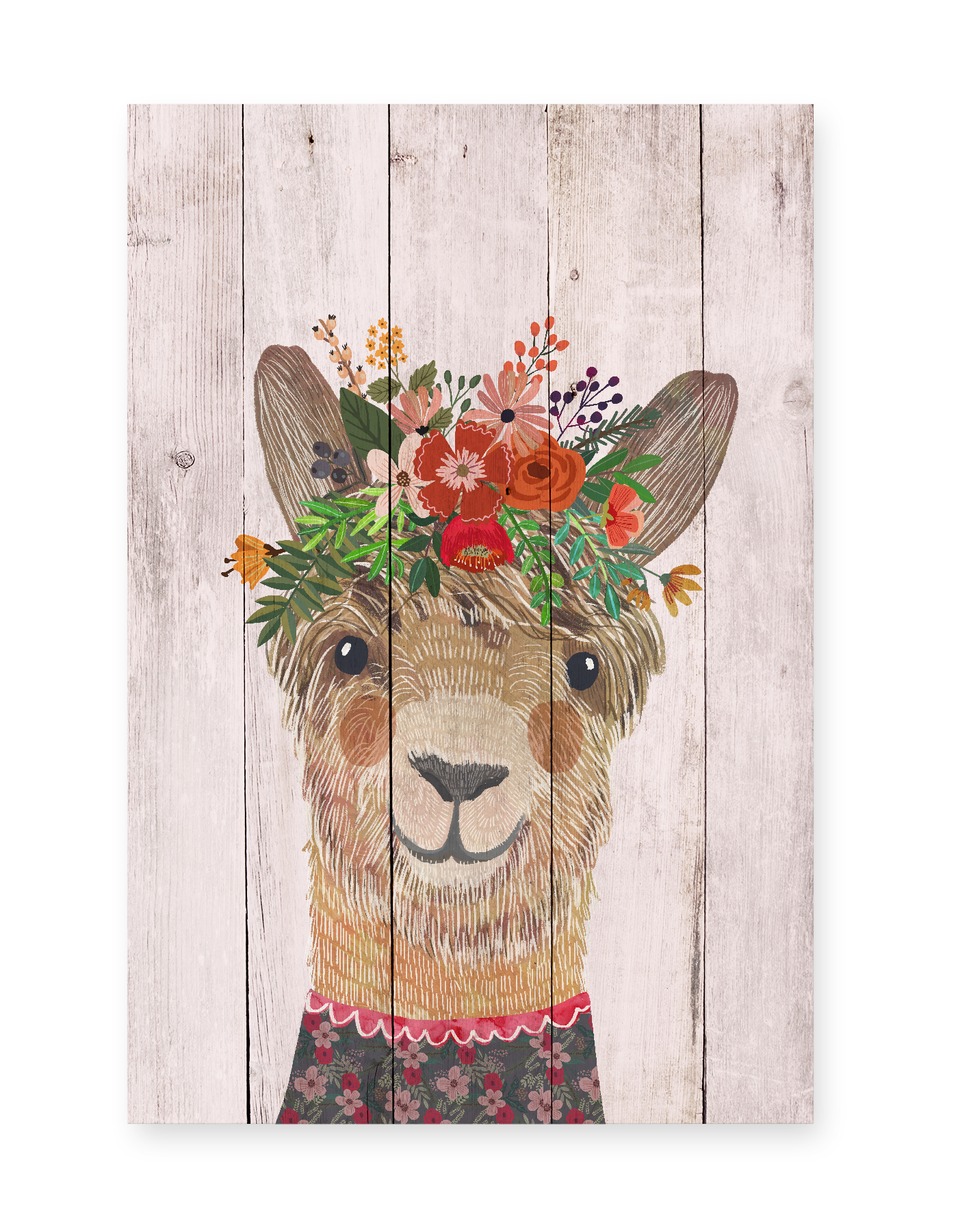 Panneau décoratif en bois ANIMAL FLORAL, REALLY NICE THINGS