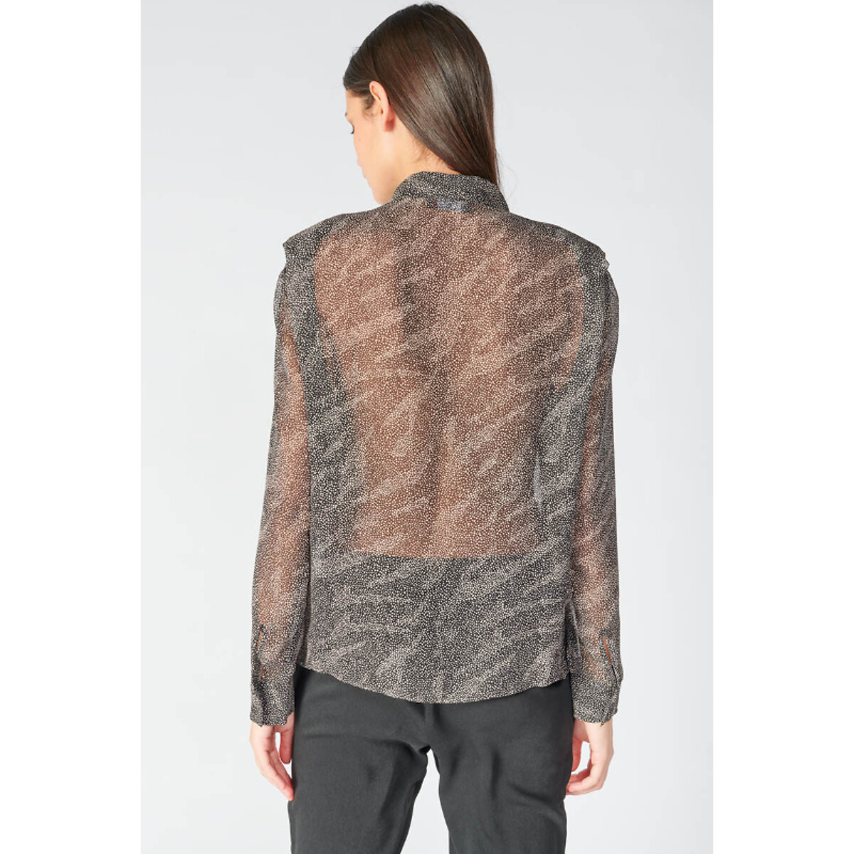 Zebra print draping blouse zebra print Le Temps Des Cerises | La