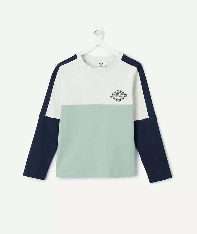 T-shirt manches longues color block, TAPE A L'OEIL