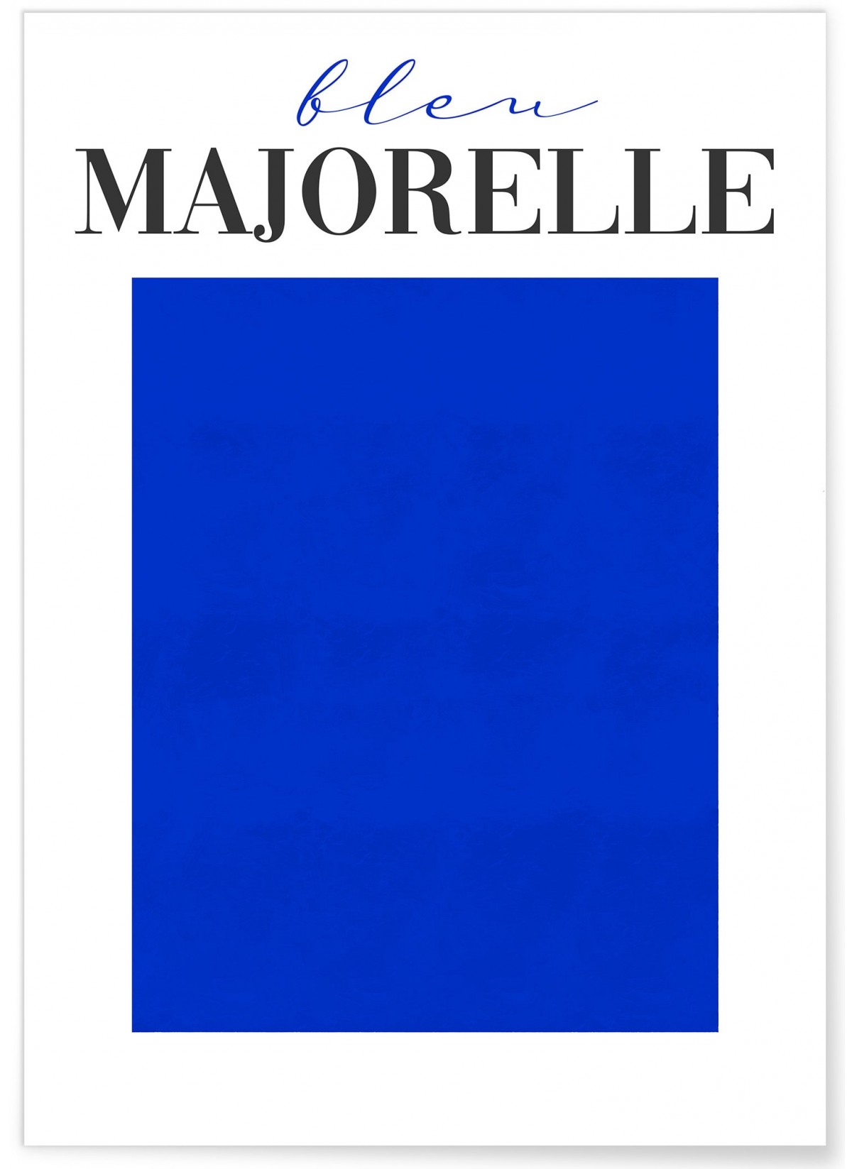 Affiche Bleu Majorelle, L'AFFICHERIE