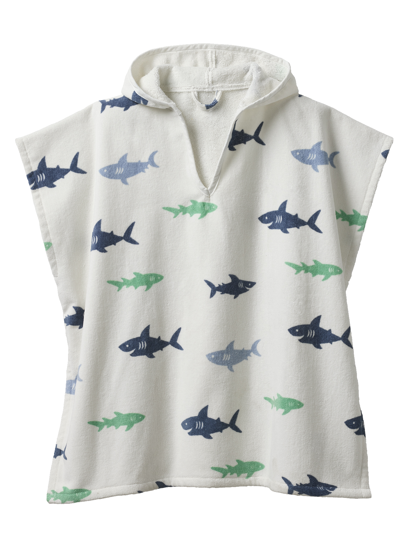 Poncho de bain REQUINS avec coton recyclé, VERTBAUDET