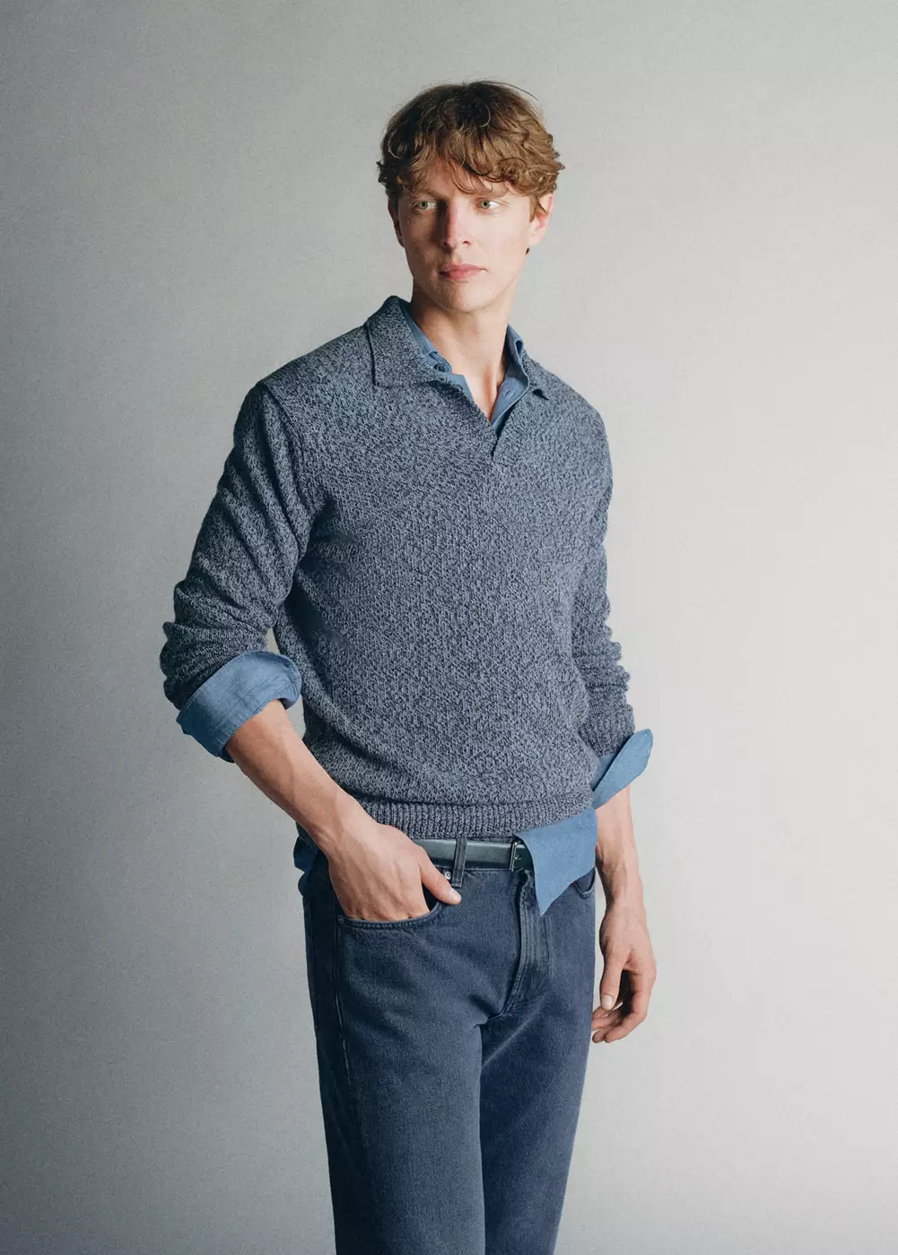 Polo 100 % en fil Pinori Filati, MANGO MAN