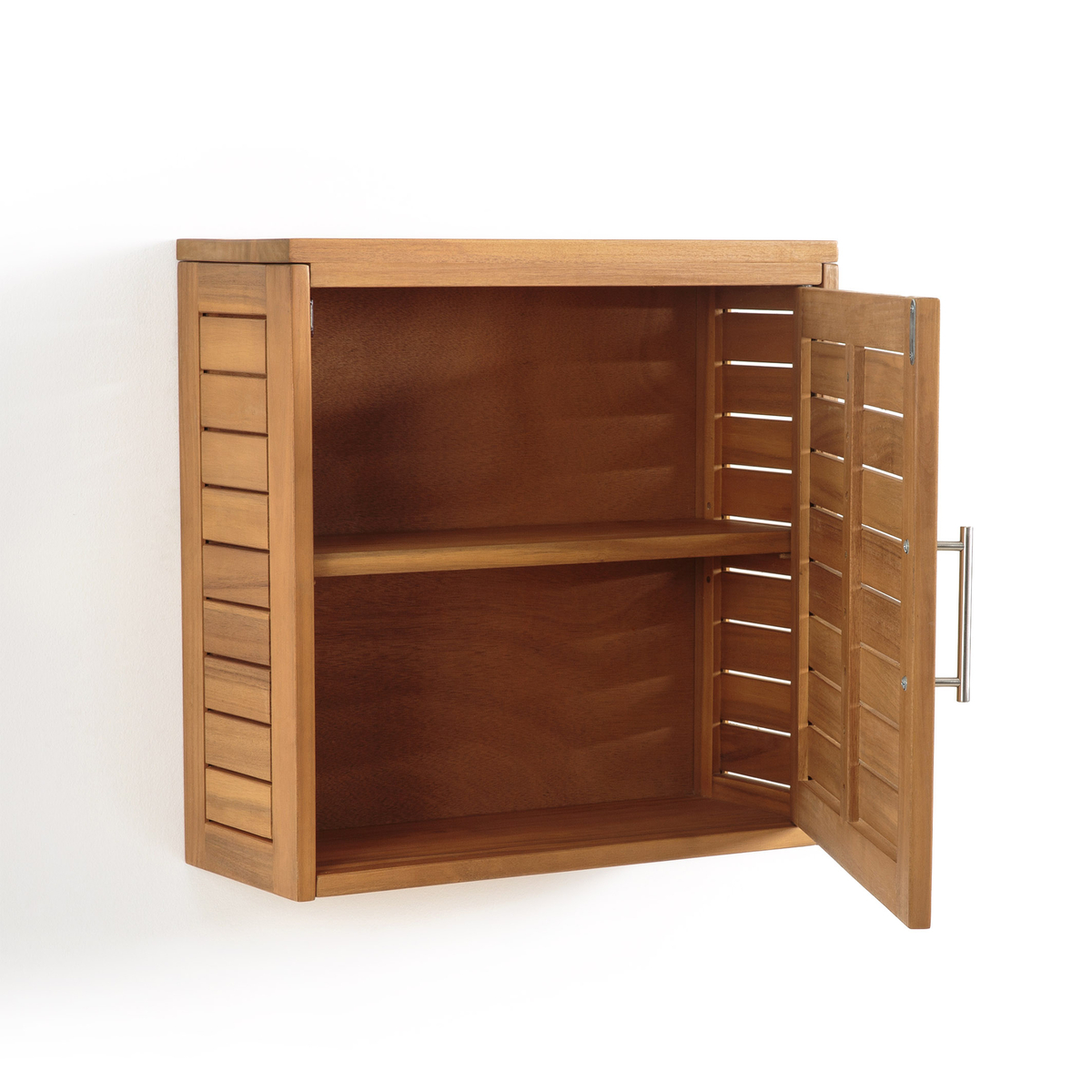 Product photograph of Charon Acacia Wall-mounted Bathroom Cabinet from La Redoute UK