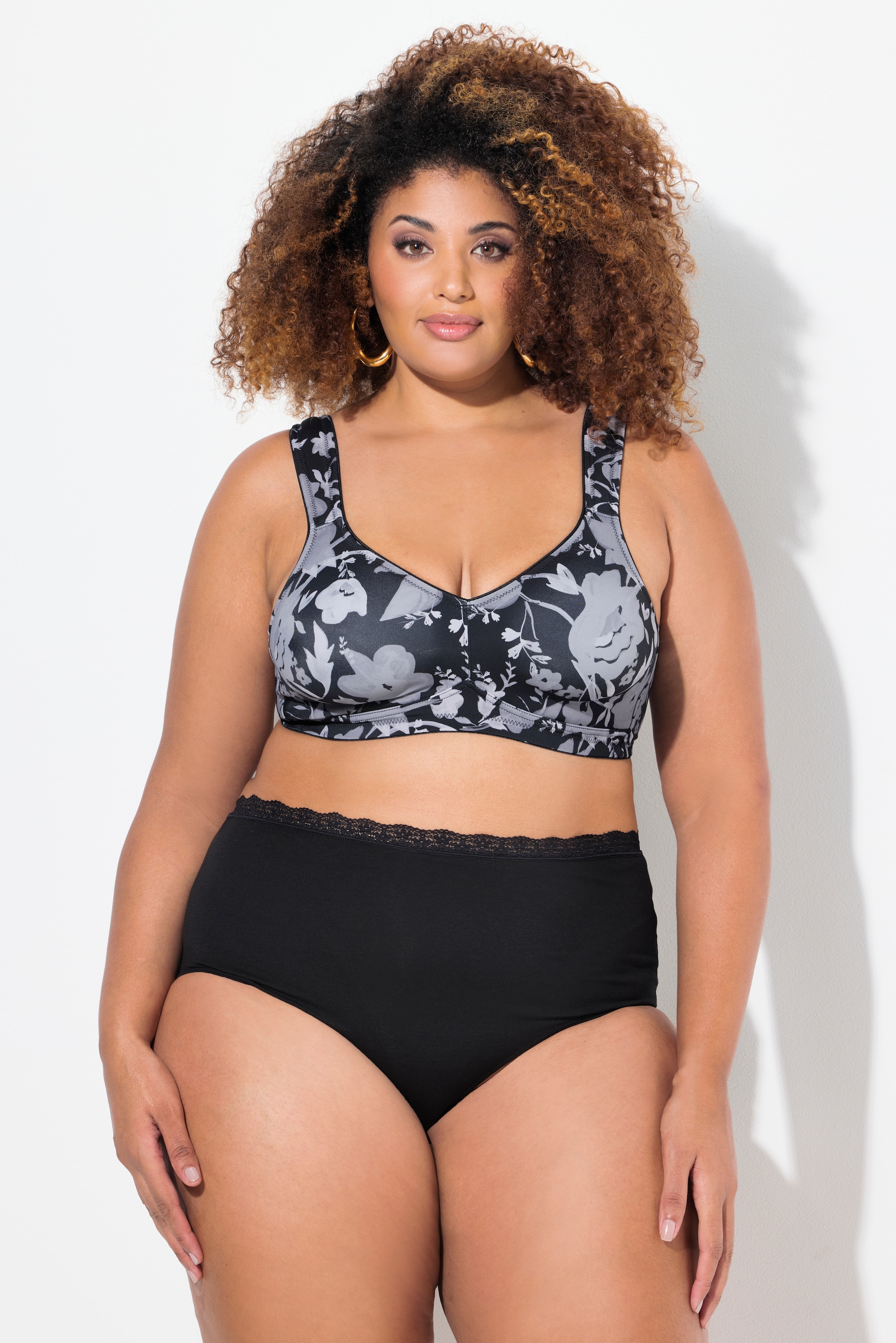 Soutien-gorge microfibre, fleurs, ULLA POPKEN