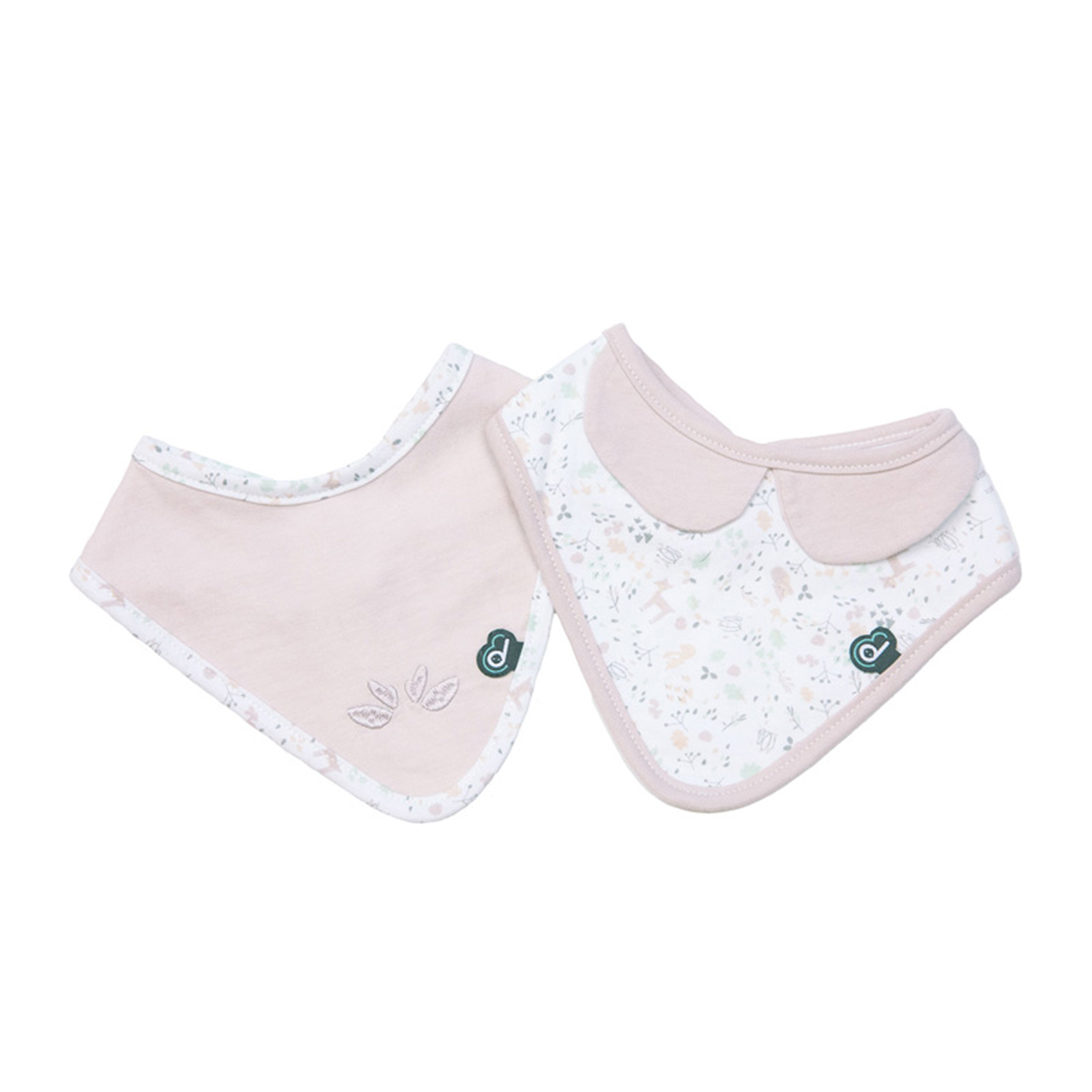 Lot de 2 bavoirs esprit fleuri, HOME MAISON