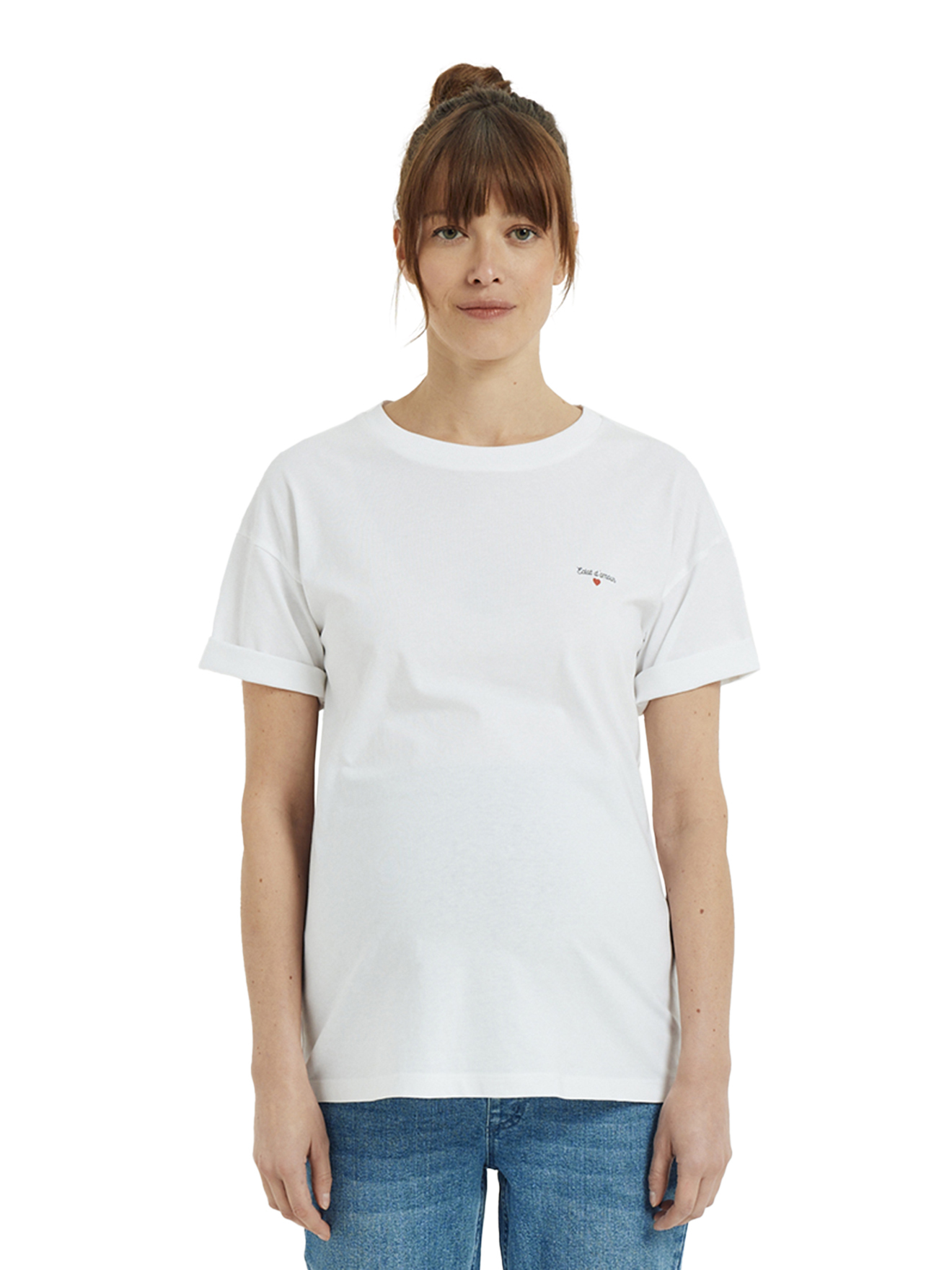 T-shirt de grossesse uni en coton, VERTBAUDET