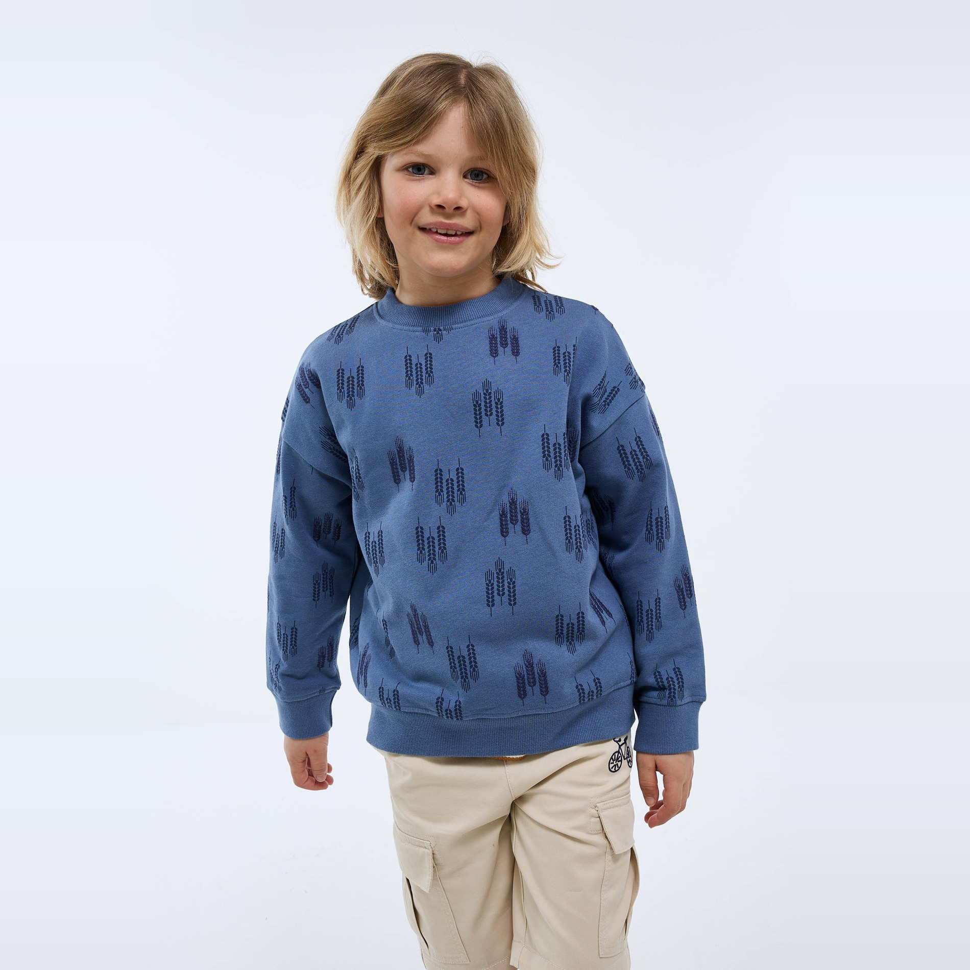 Sweat col rond imprimé en coton BIO GOTS, MONOPRIX
