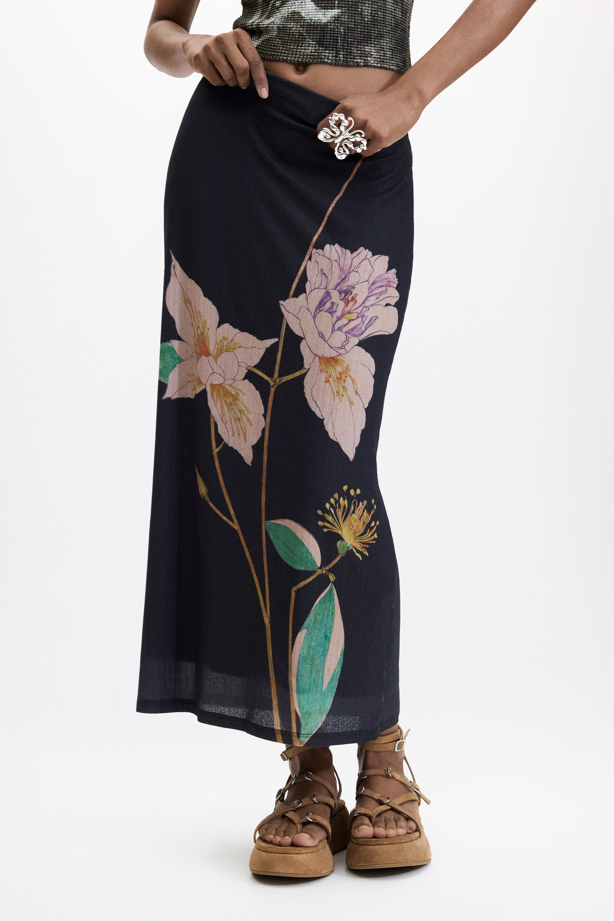 Jupe longue imprimée, DESIGUAL