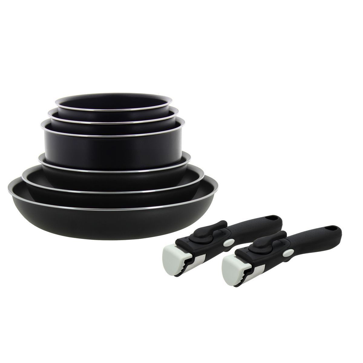 Set de 8 pièces poêles et casseroles pour induction en