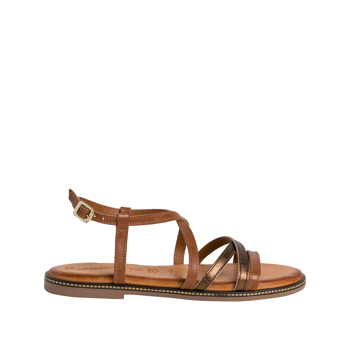 leather multi-strap sandals