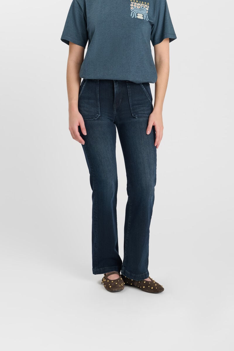 Jeans  flare, longueur 34, LE TEMPS DES CERISES