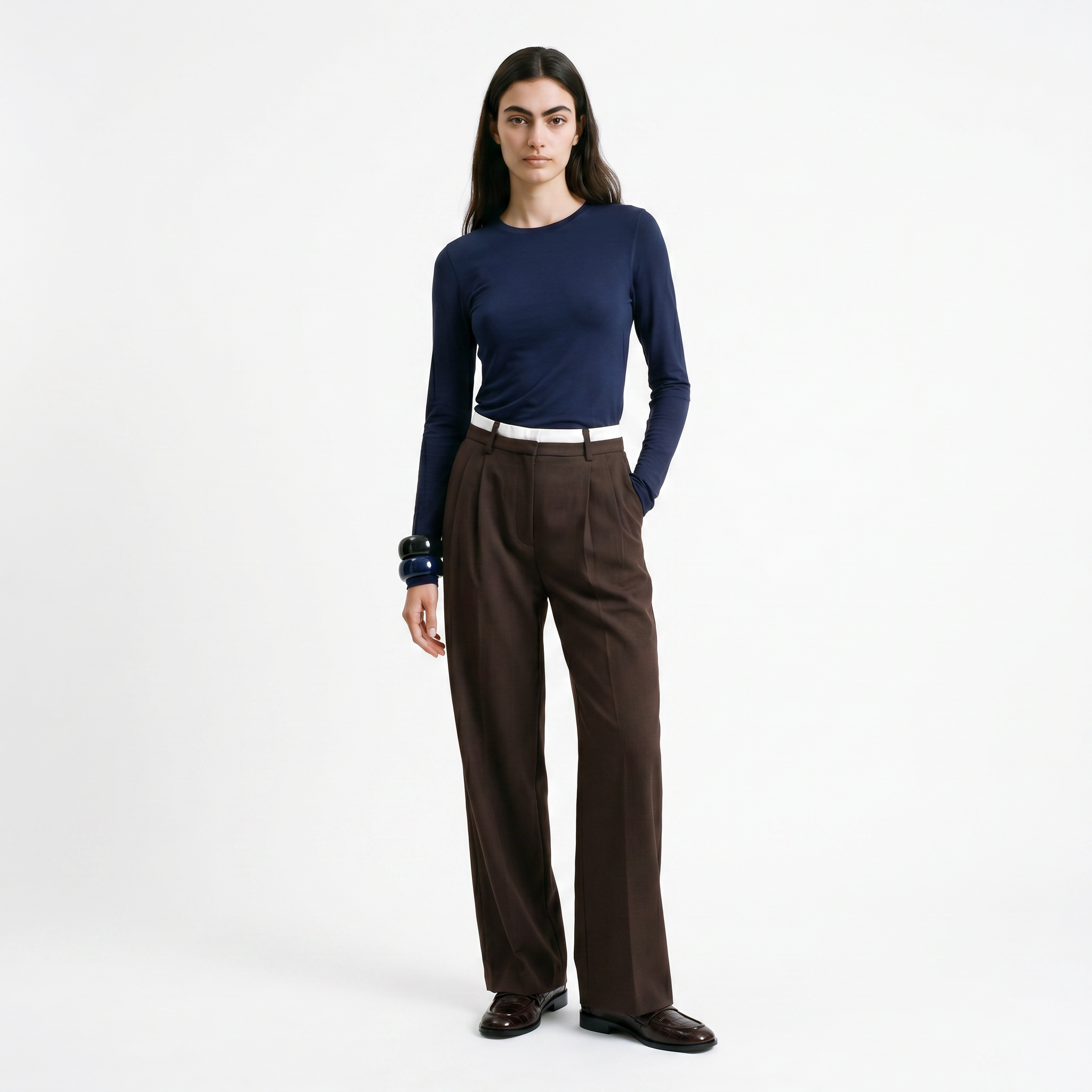 Pantalon tailleur coupe large taille haute ORAURA, ARTLOVE