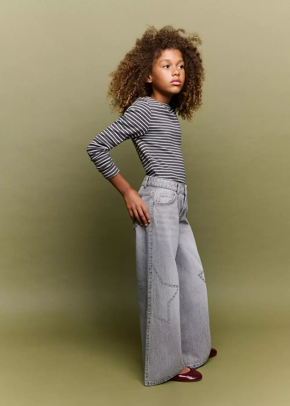 Jean wide leg étoiles, MANGO KIDS