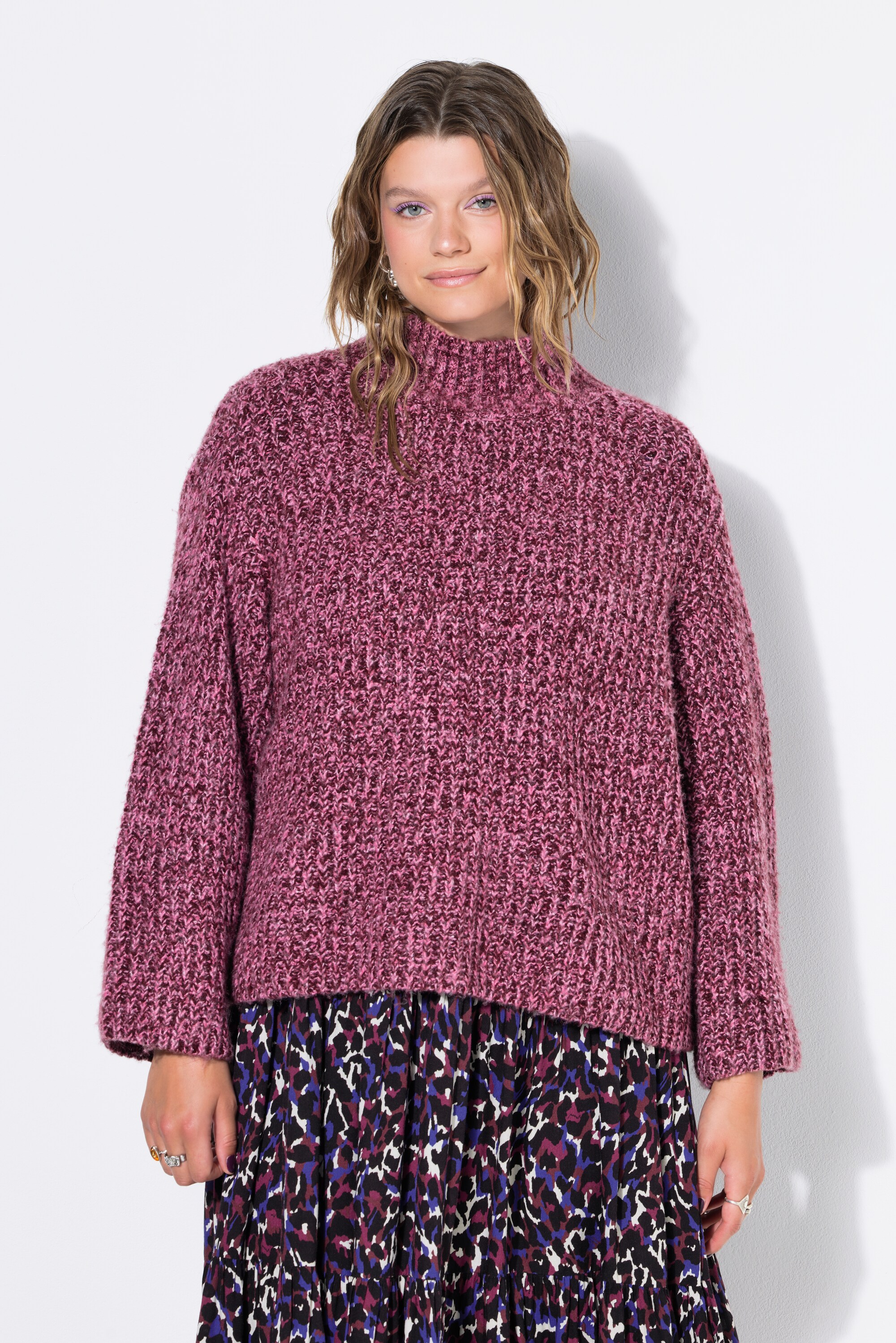 Pull oversize, maille côtelée, col montant, STUDIO UNTOLD