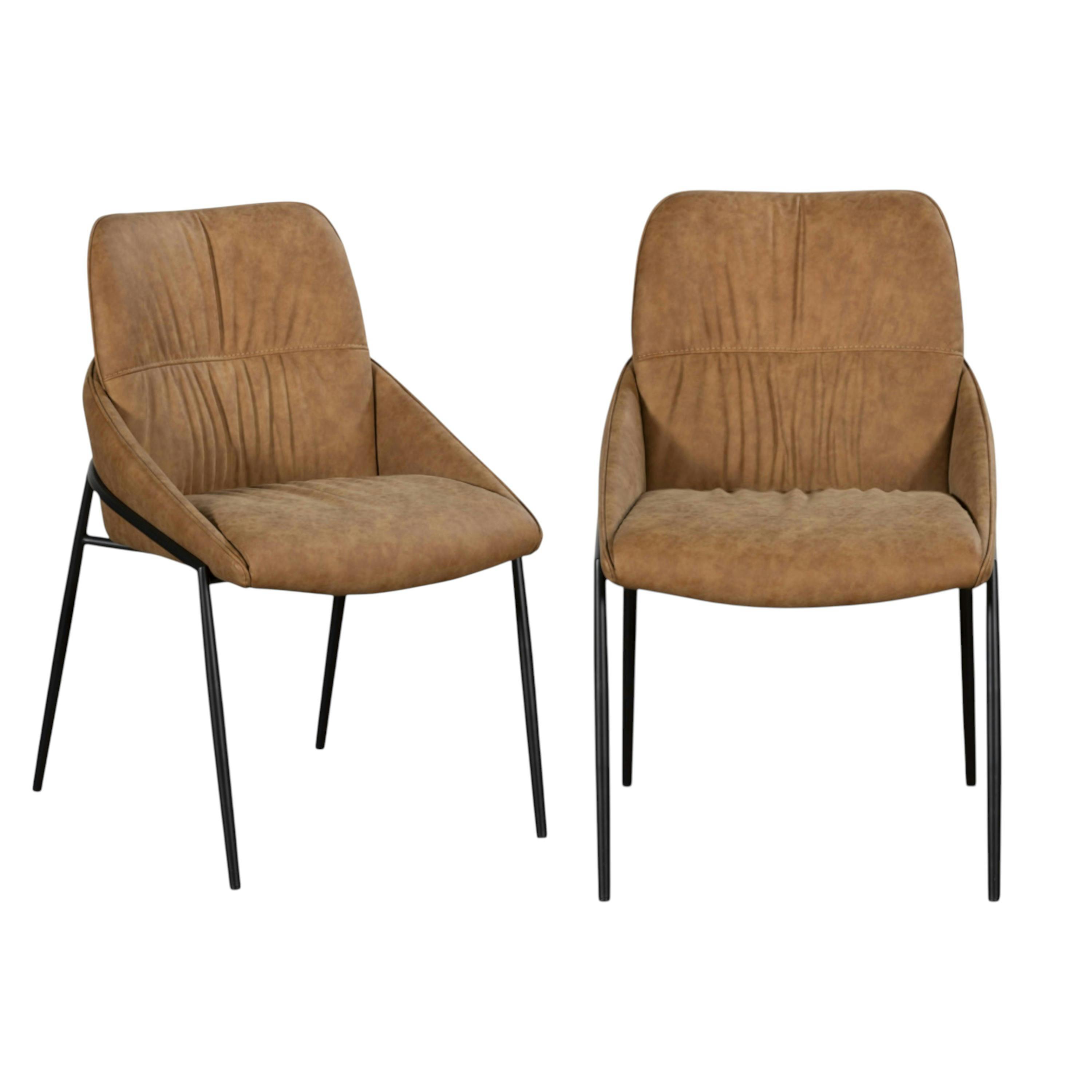 Chaise en tissu plissé (lot de 2) OKA, PIER IMPORT