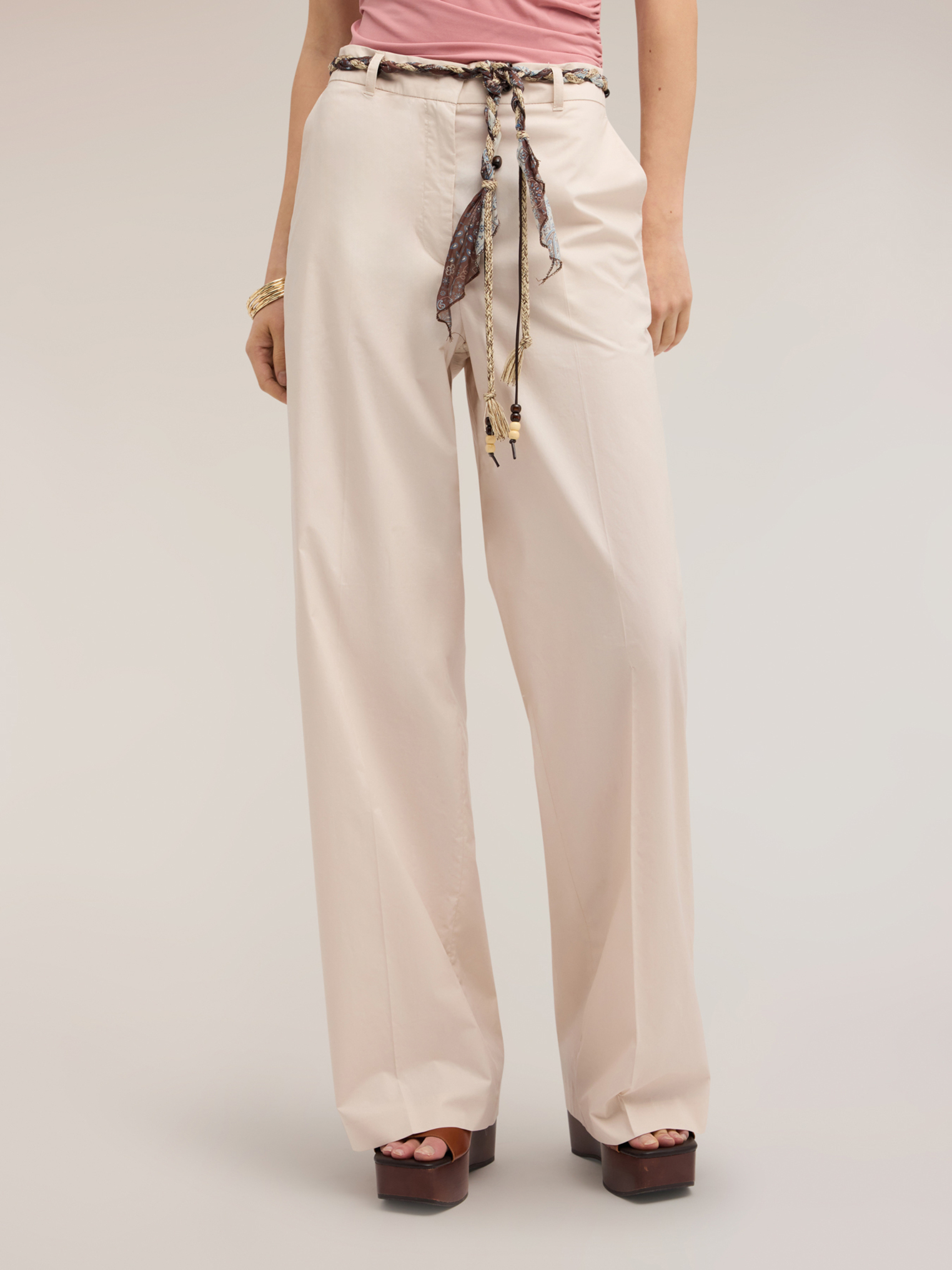 Pantalon palazzo avec ceinture., MOTIVI