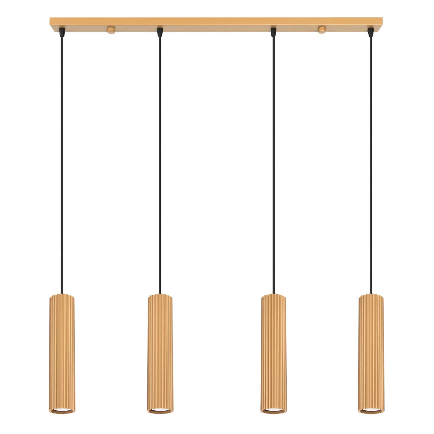 Suspension Aluminium Doré GU10 4 Karbon, EDEN