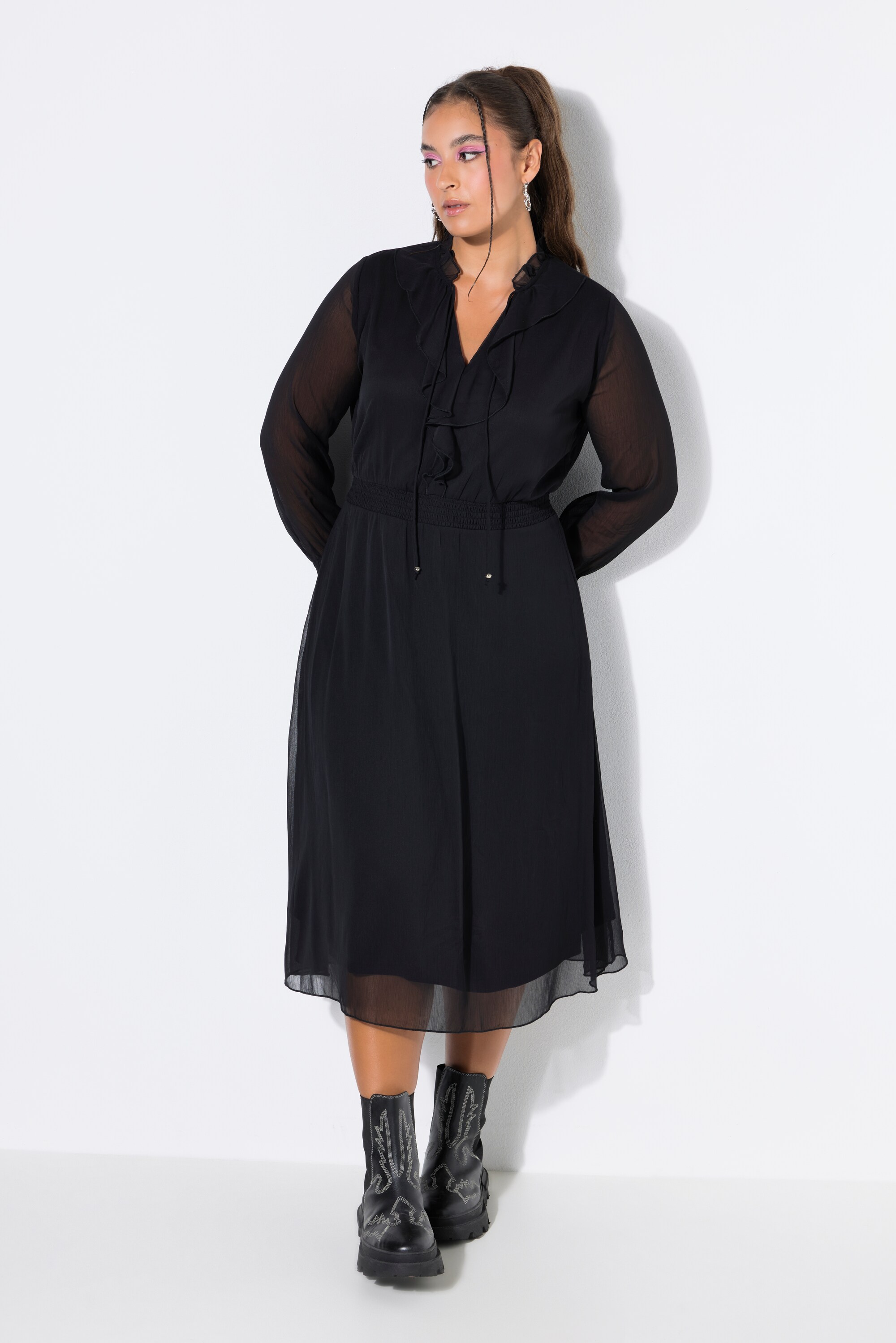 Robe maxi, coupe trapèze, mousseline, STUDIO UNTOLD