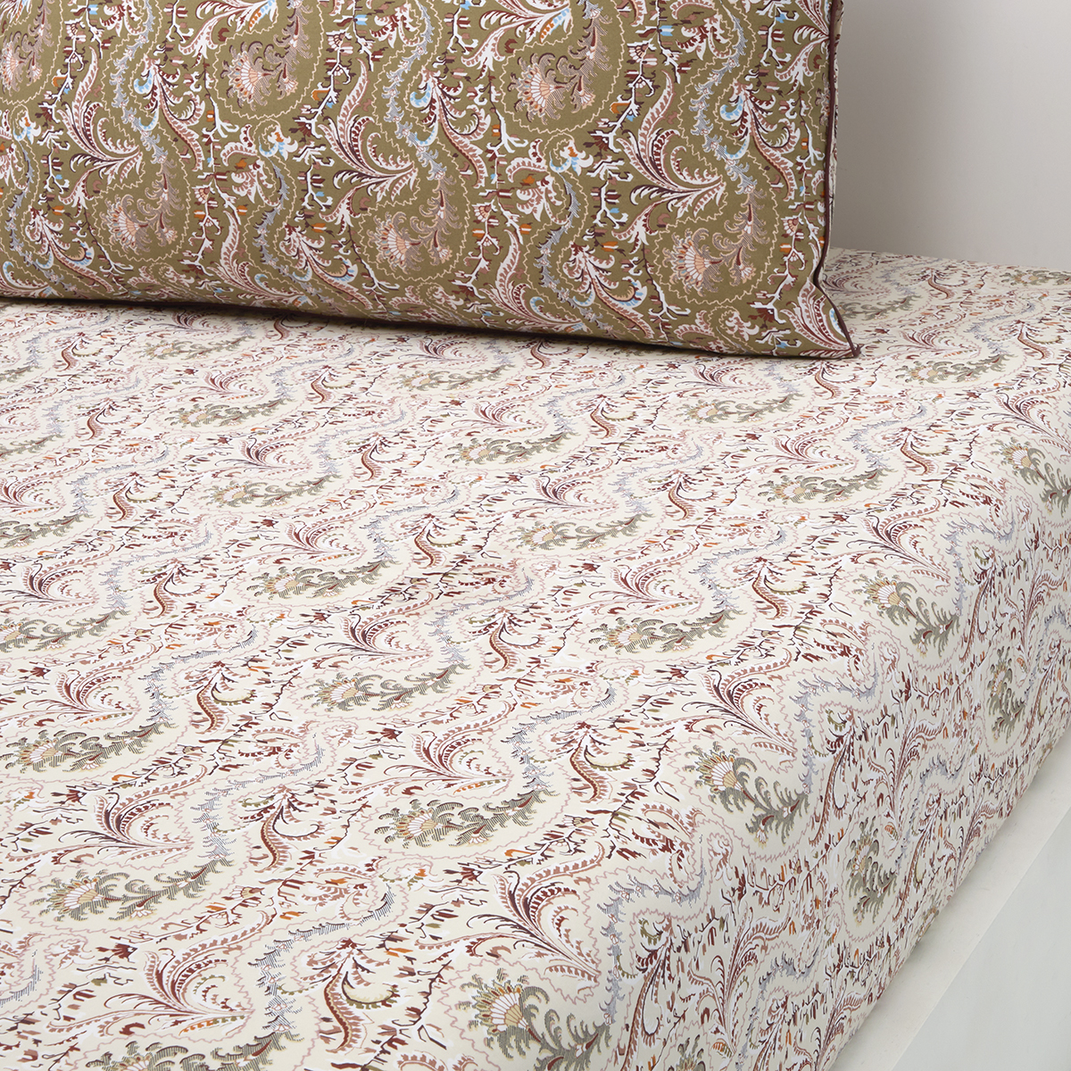Drap housse en percale de coton ecru, TALMA, DESFORGES
