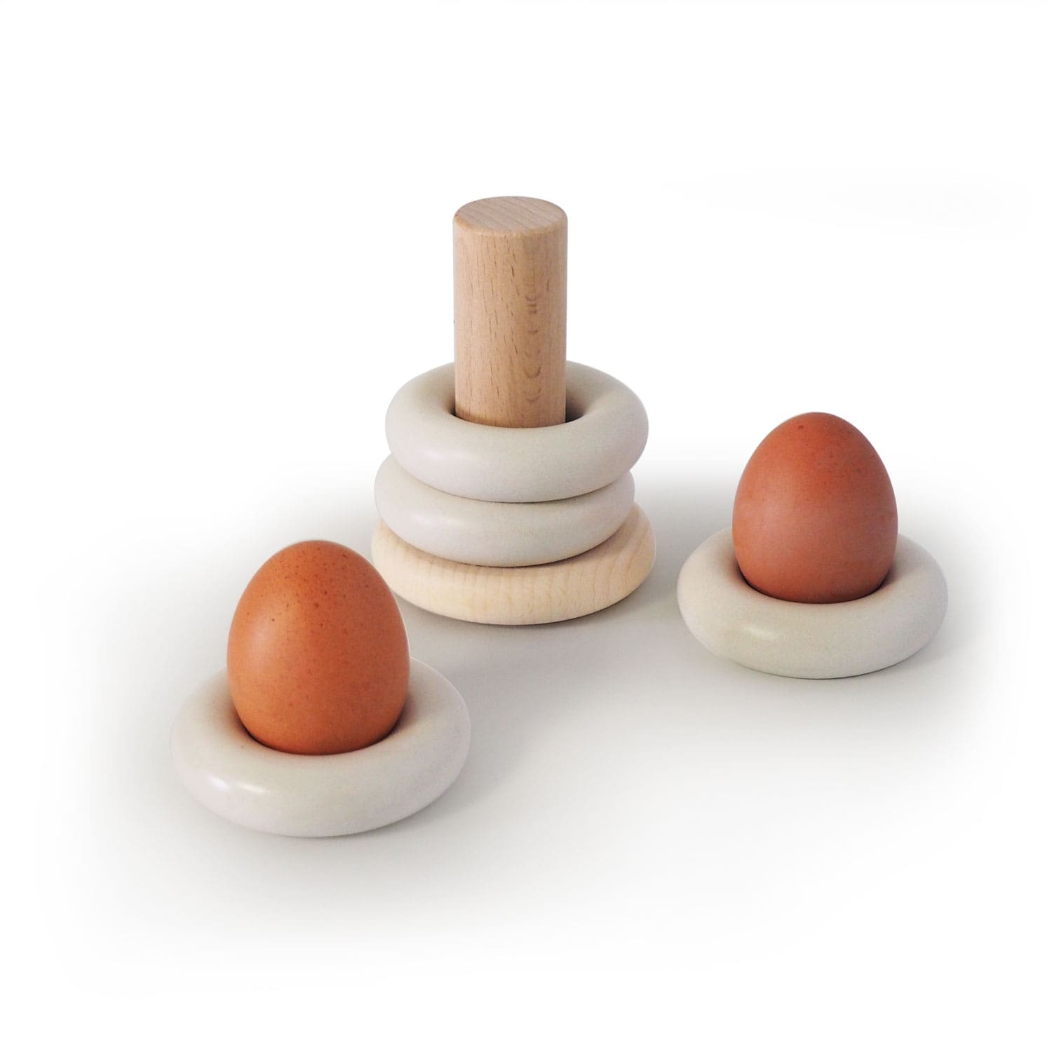Lot de 4 coquetiers béton et support érable - BOUEE, GONE'S