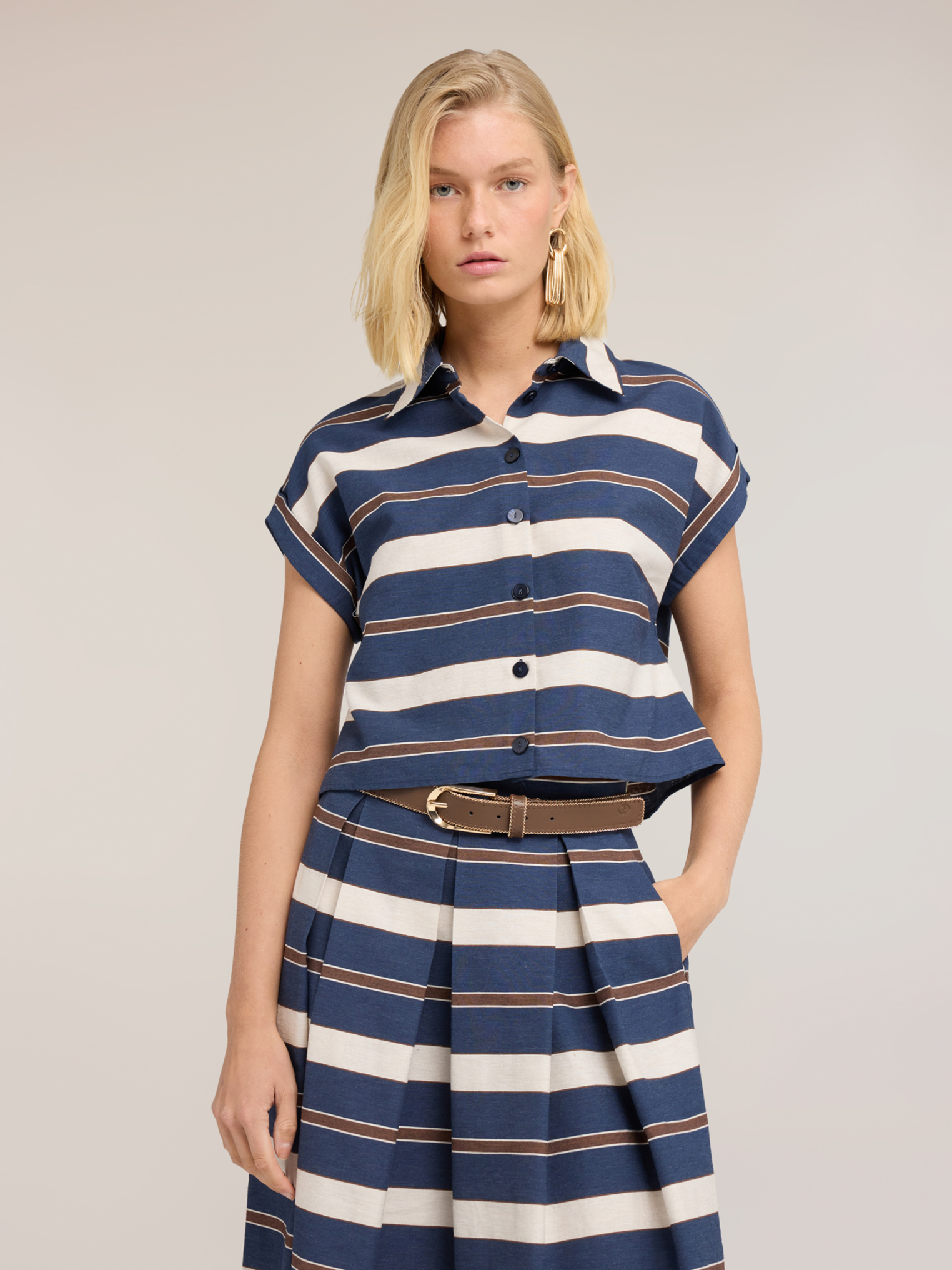 Chemise boxy à rayures, MOTIVI