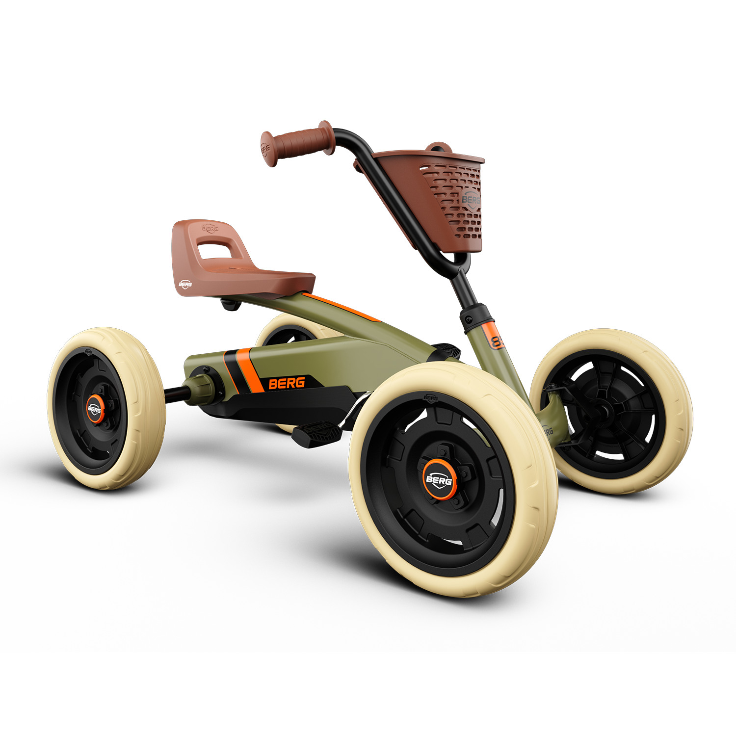 Kart à Pédales pour Enfants, 2+ Ans, Buzzy Retro Vert, BERG TOYS