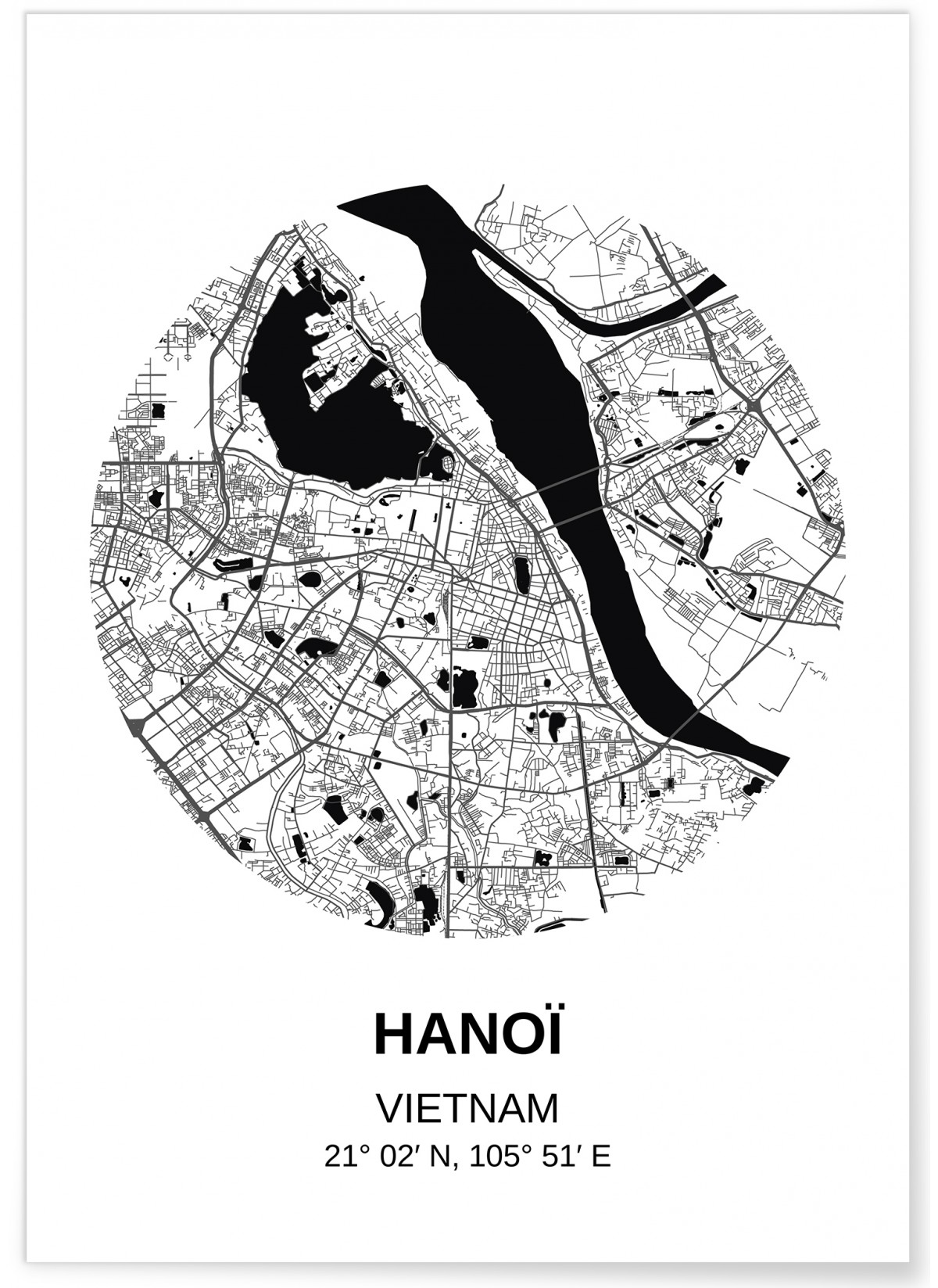 Affiche Carte Hanoï, L'AFFICHERIE