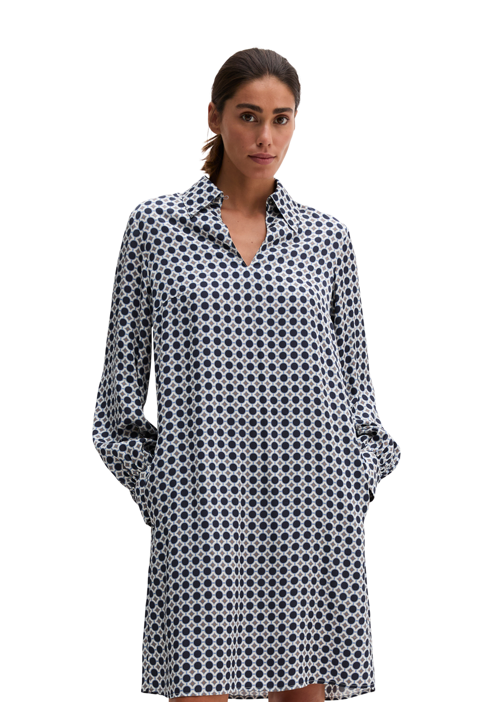 Robe imprimée coupe classique en twill de viscose de qualité supérieure, MARC O'POLO