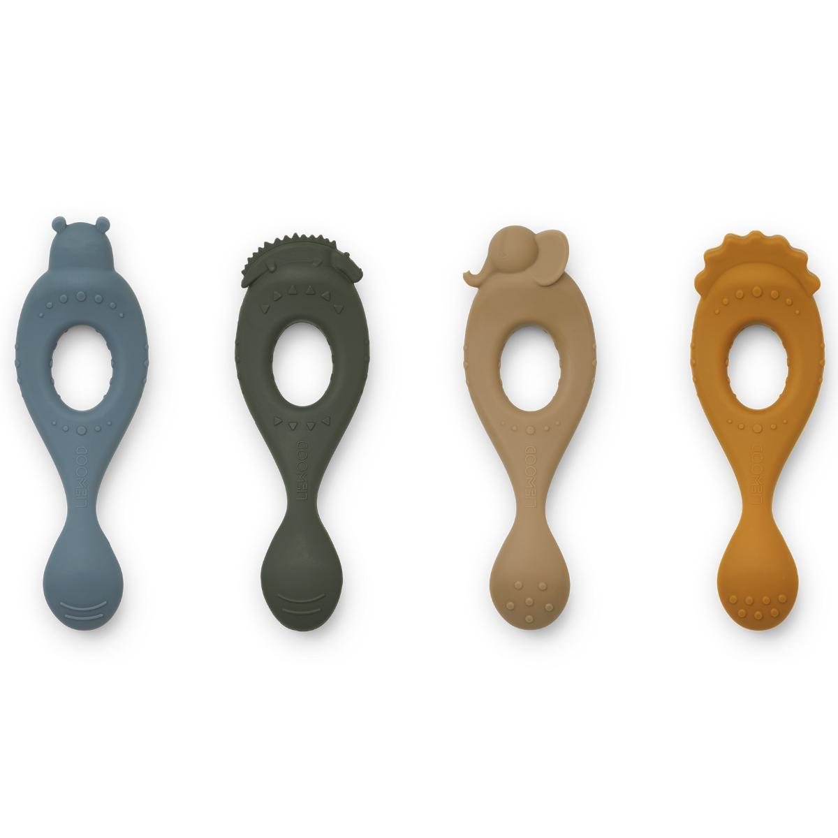 Lot de 4 cuillères en silicone Safari, LIEWOOD