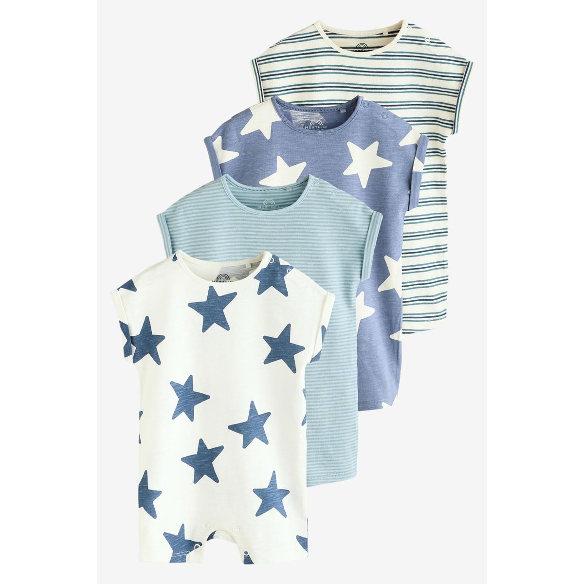 Barboteuse bébé coton, lot de 4, NEXT