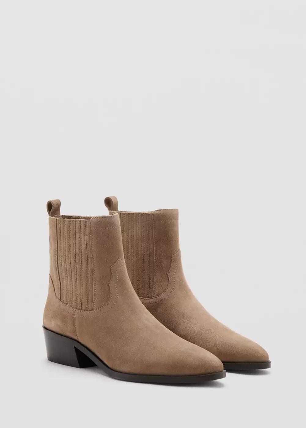 Bottines cuir et croûte de cuir, MANGO TEEN