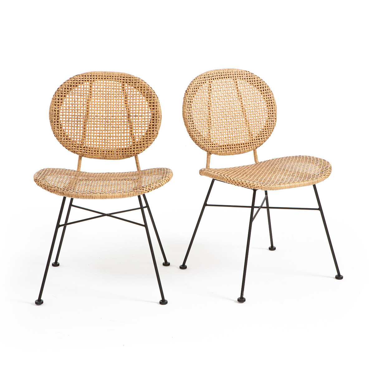Set of 2 Rubis Woven Resin Chairs